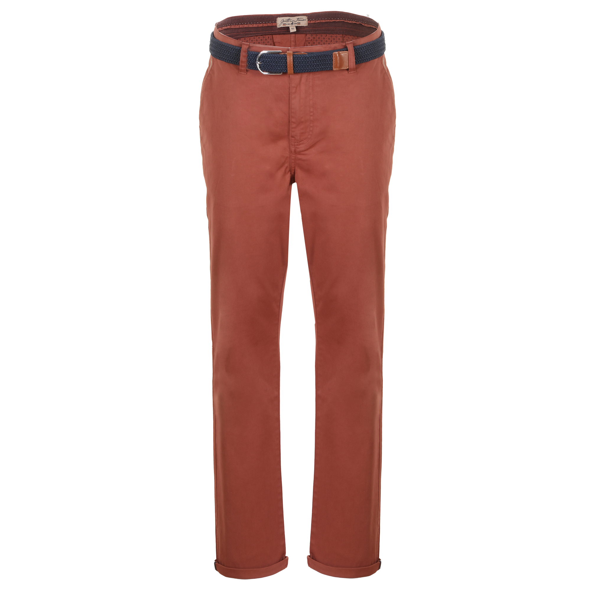 Pantalon chino avec ceinture - Rouge