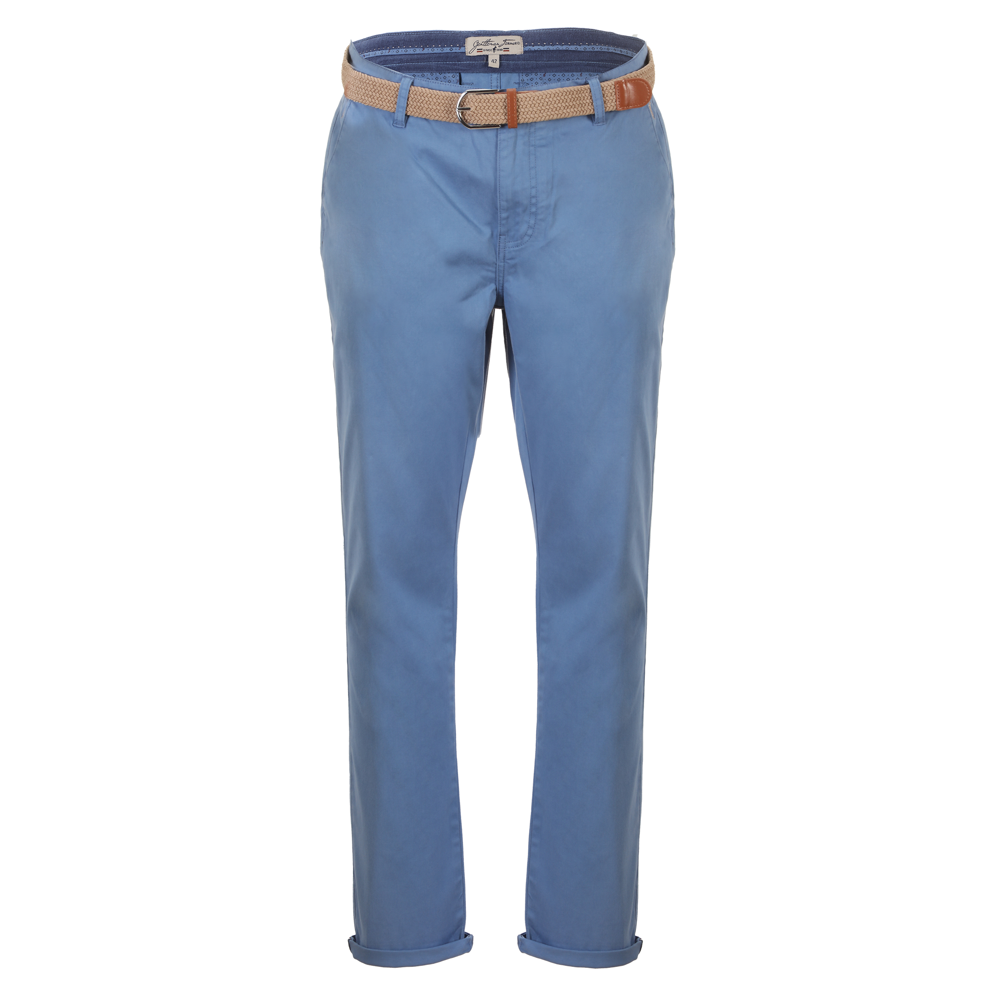 Pantalon chino avec ceinture - Bleu