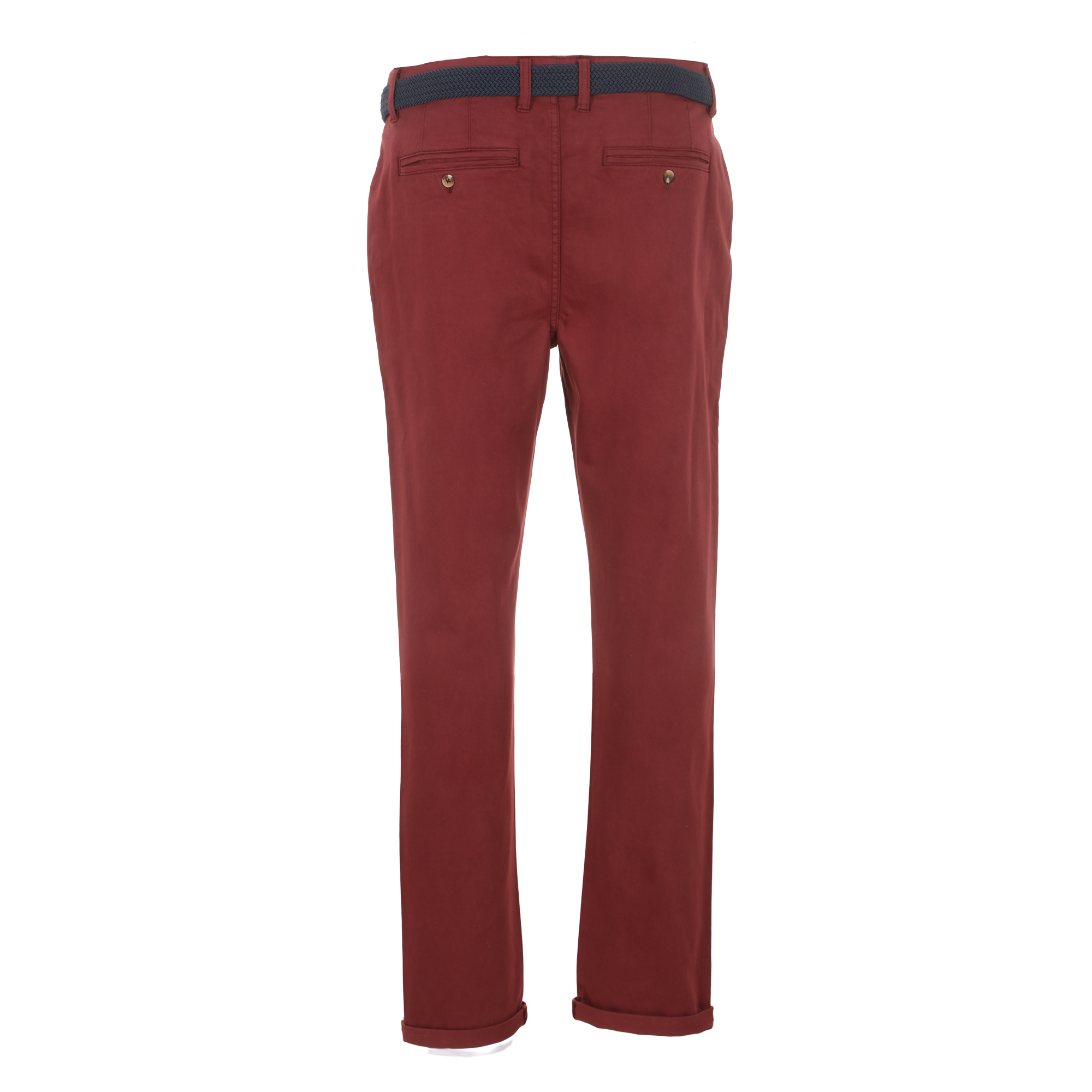 Pantalon chino + ceinture - Rouge