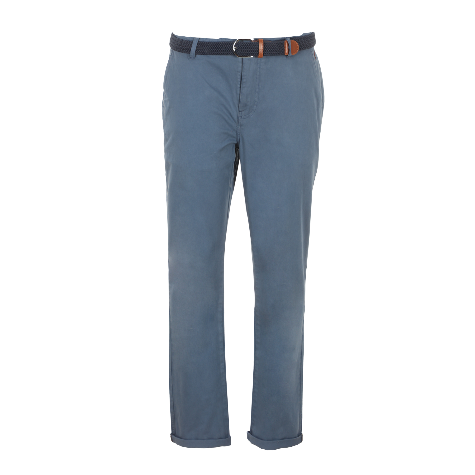 Pantalon chino + ceinture - Bleu