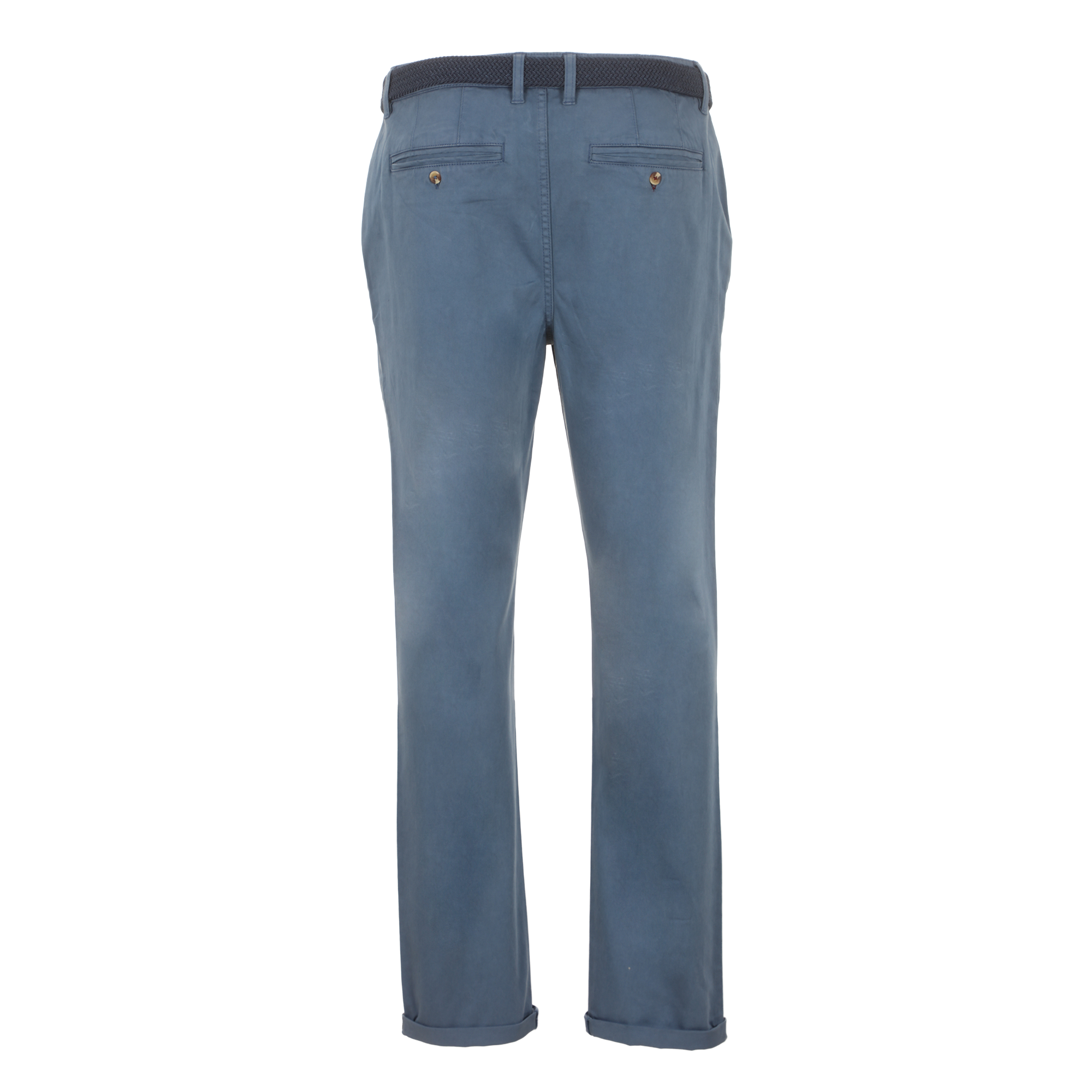 Pantalon chino + ceinture - Bleu