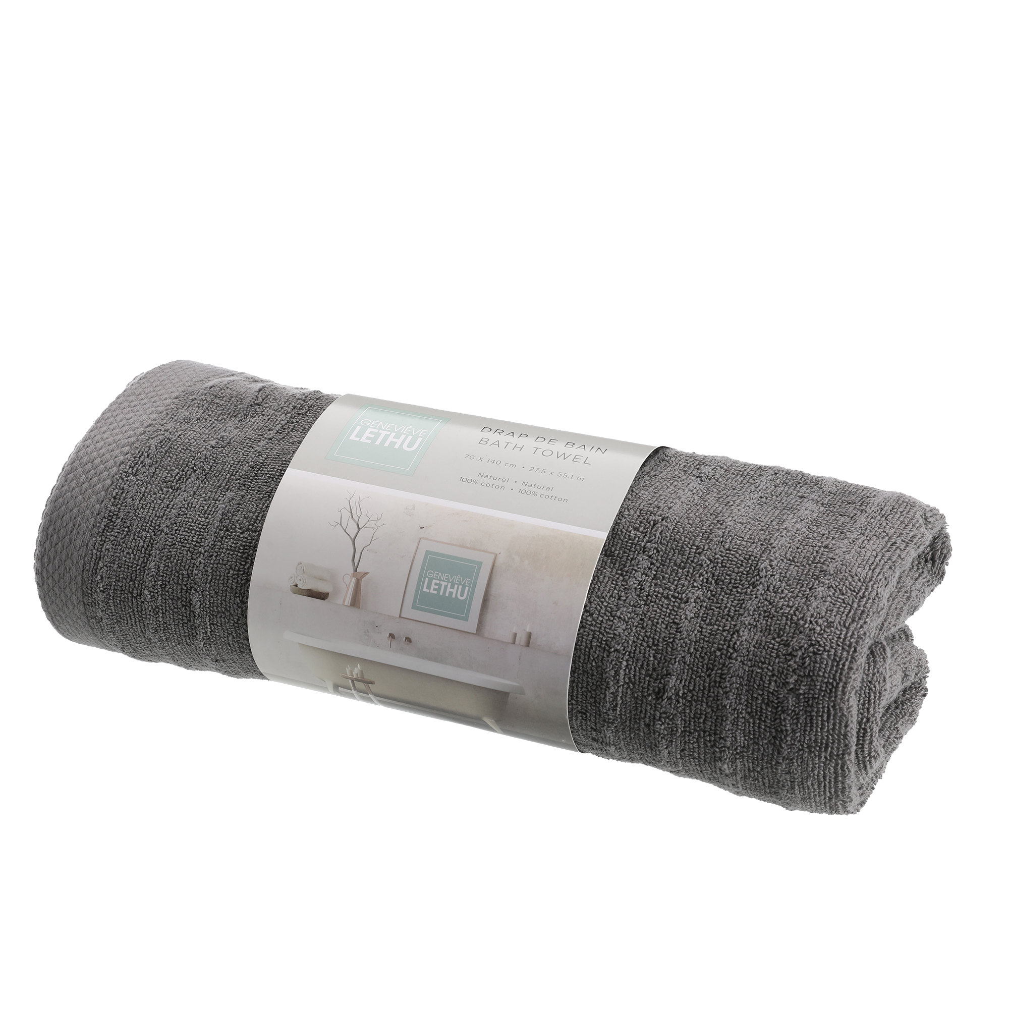 Serviette de douche 70x140cm grise