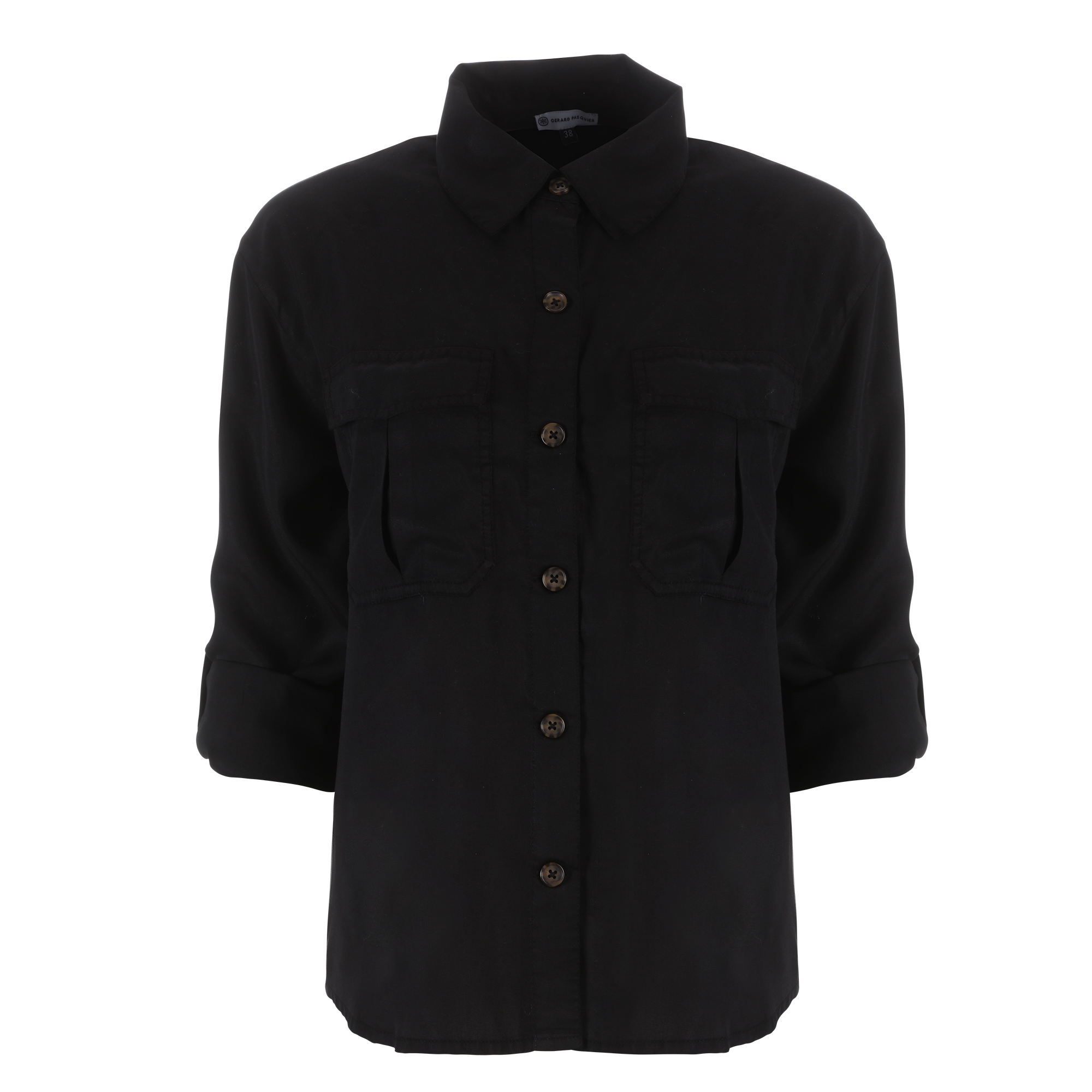Chemise avec poches  - Noir