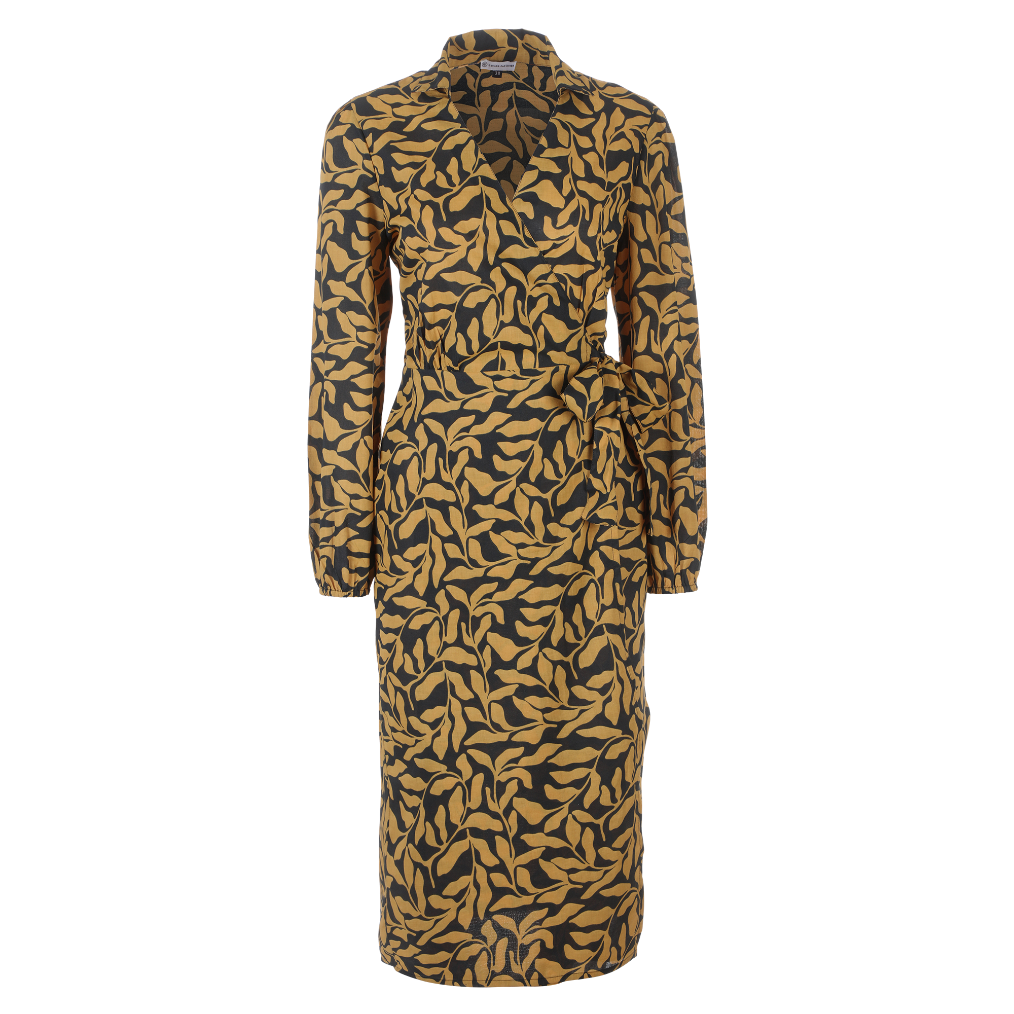 Robe longue ceinturée - Noir