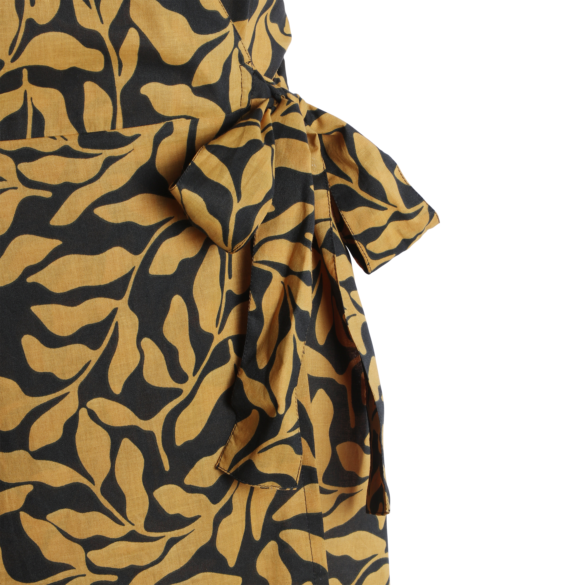 Robe longue ceinturée - Jaune