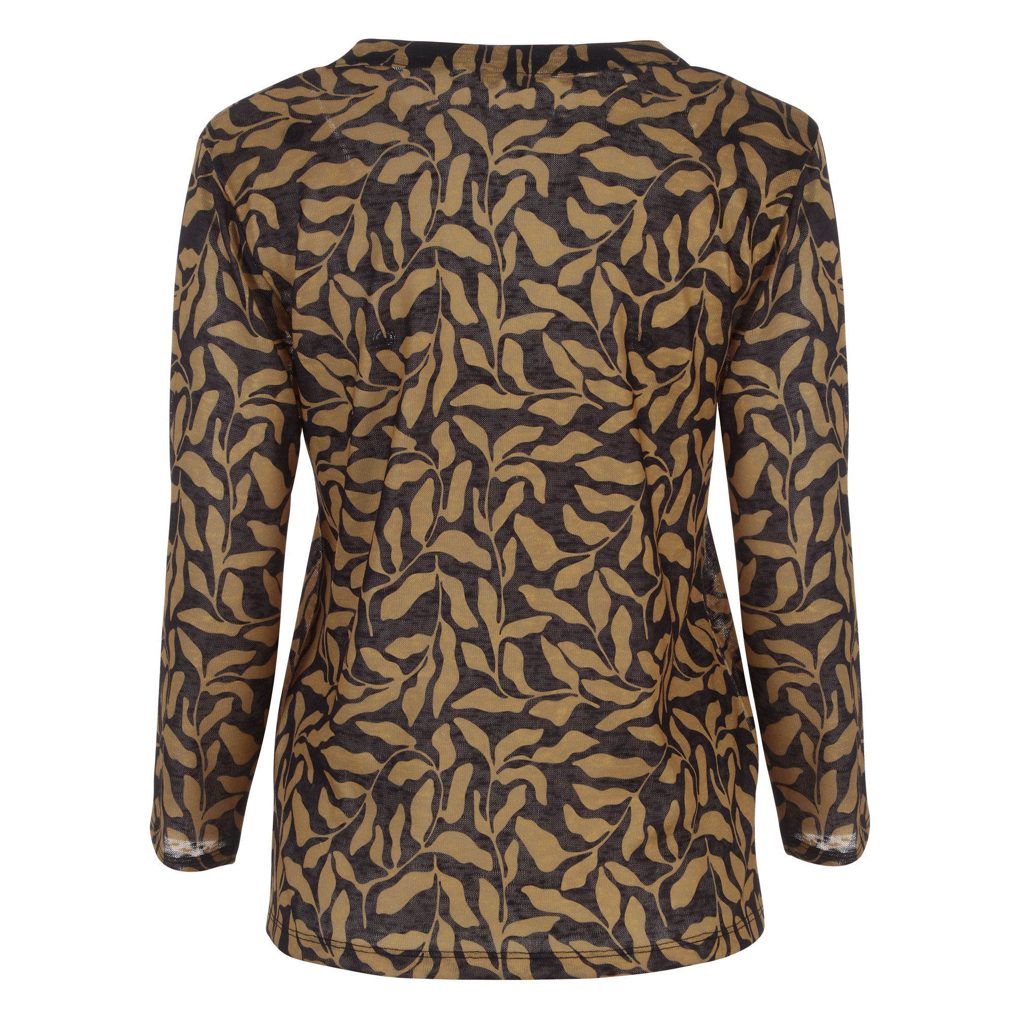 Tee-shirt manches longues imprimé  - Noir