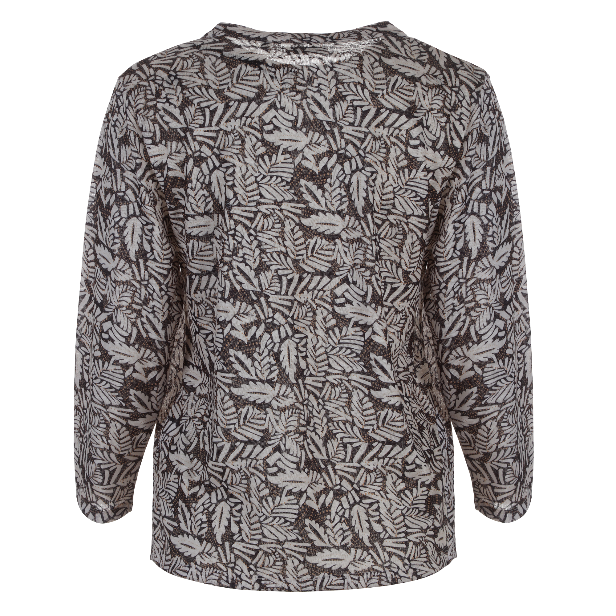 Tee-shirt manches longues imprimé  - Noir