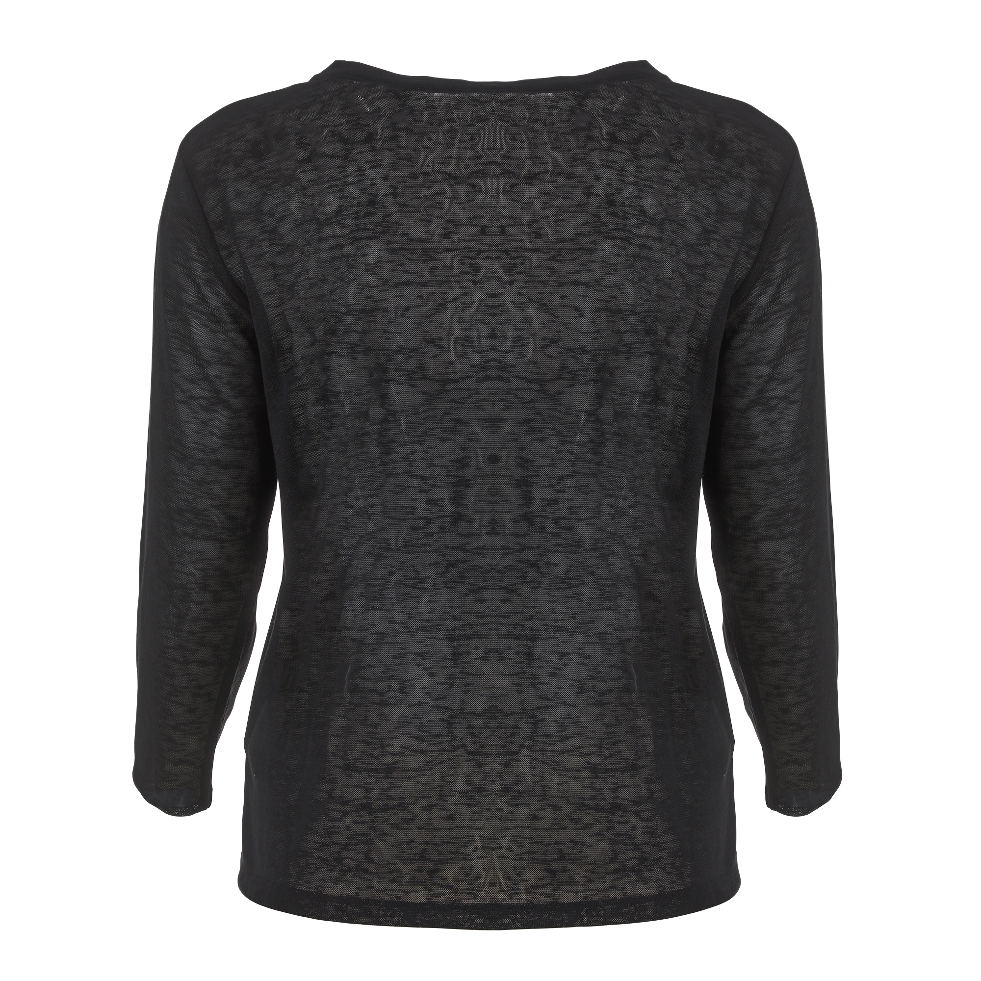 Tee-shirt manches longues uni  - Noir