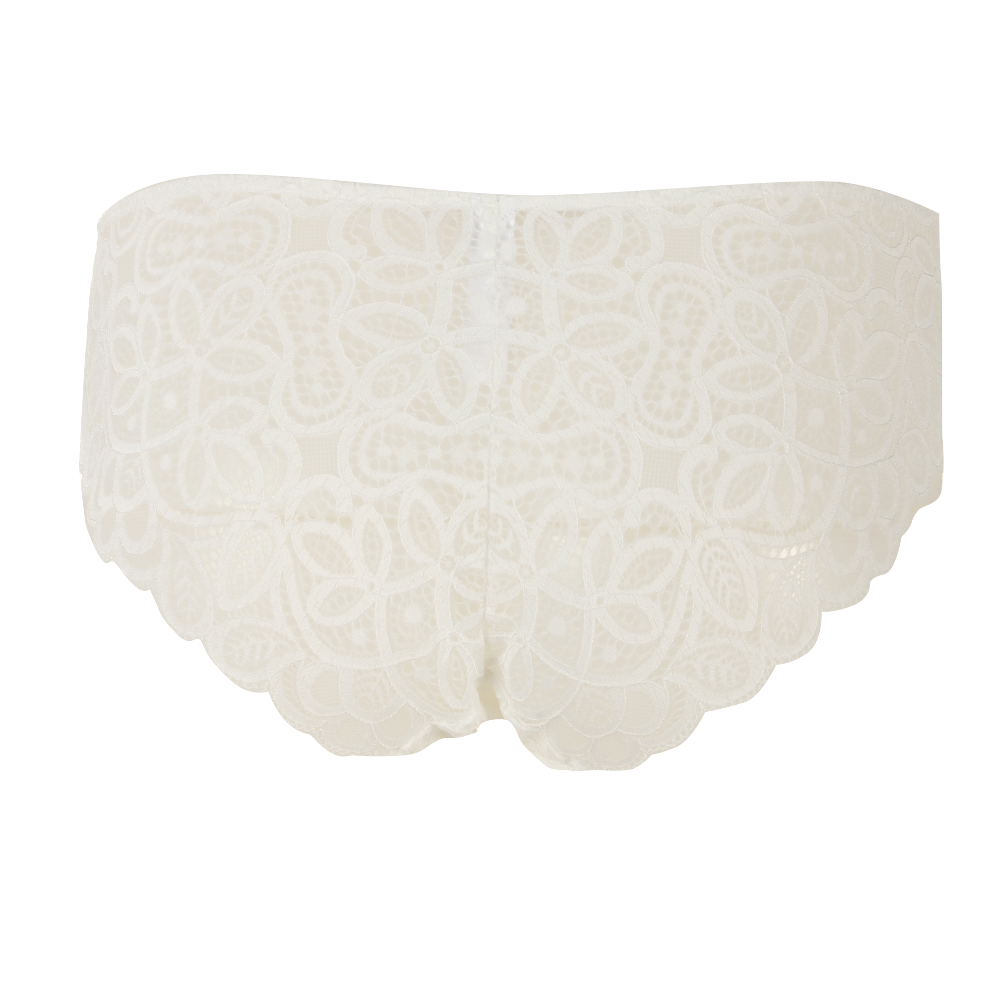 Shorty en dentelle ivoire - Blanc