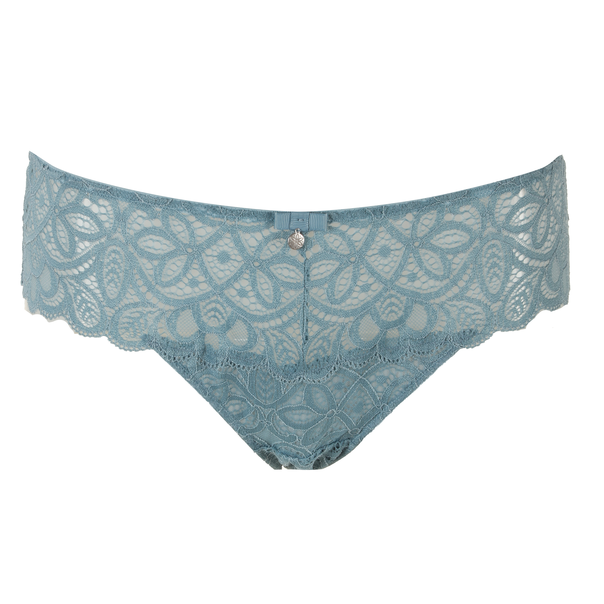 Shorty en dentelle bleu
