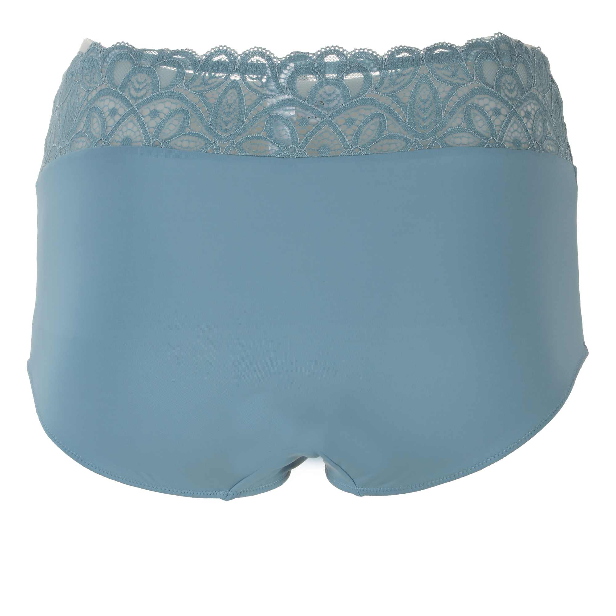Culotte haute en micro dentelle bleu - Bleu