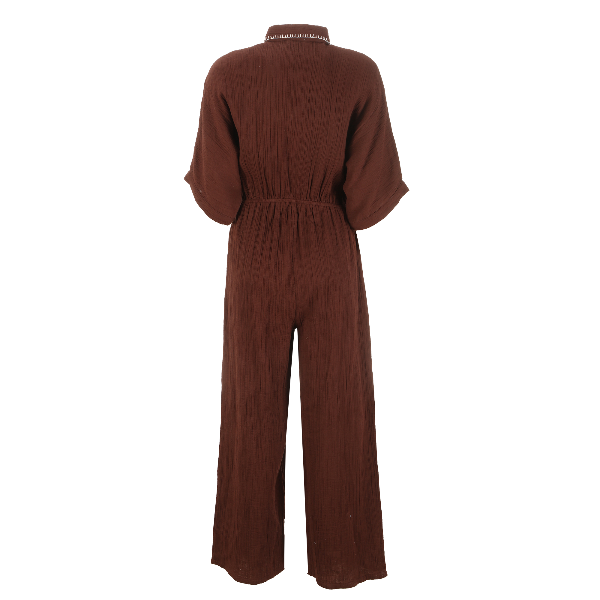 Combinaison gaze de coton  - Marron