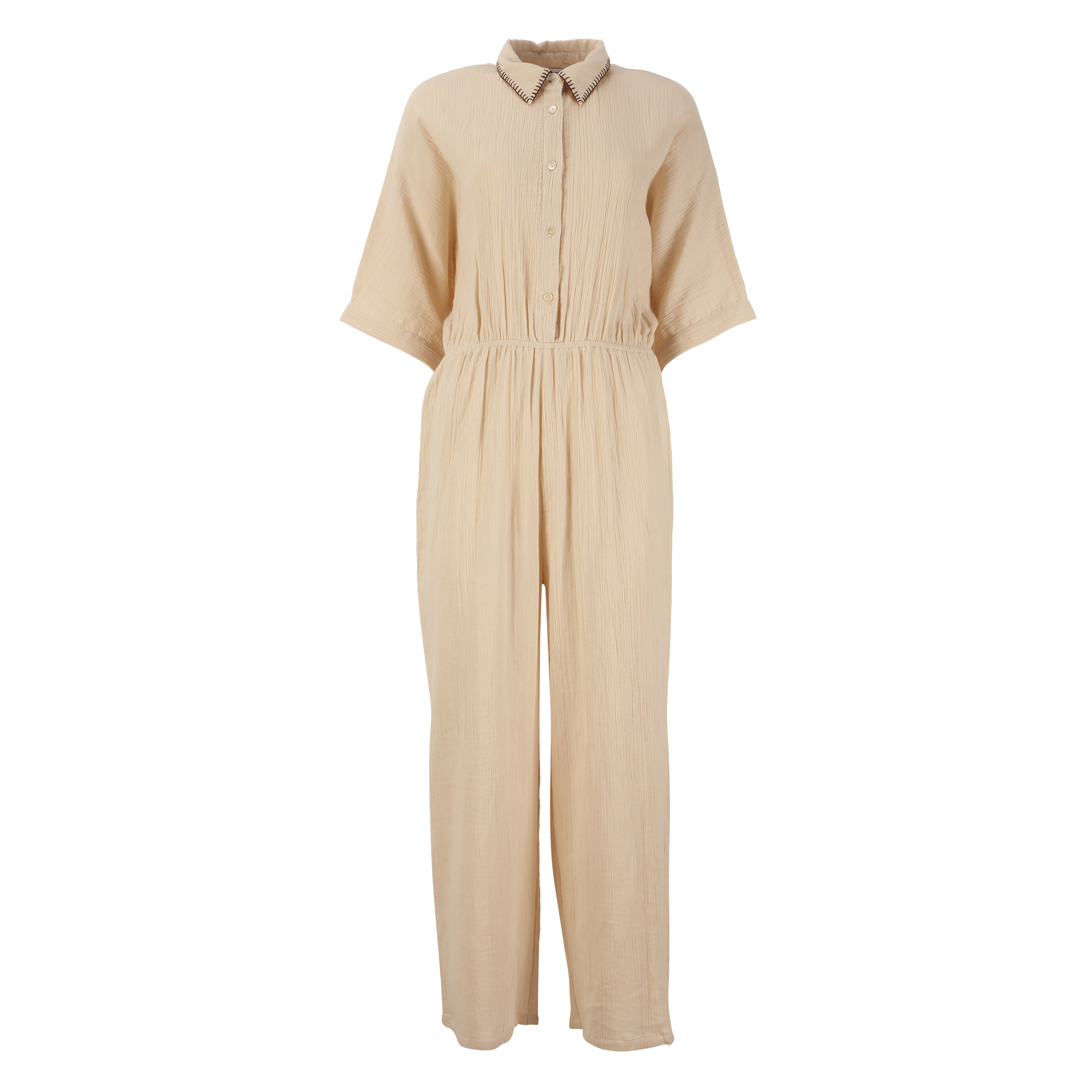 Combinaison gaze de coton  - Marron