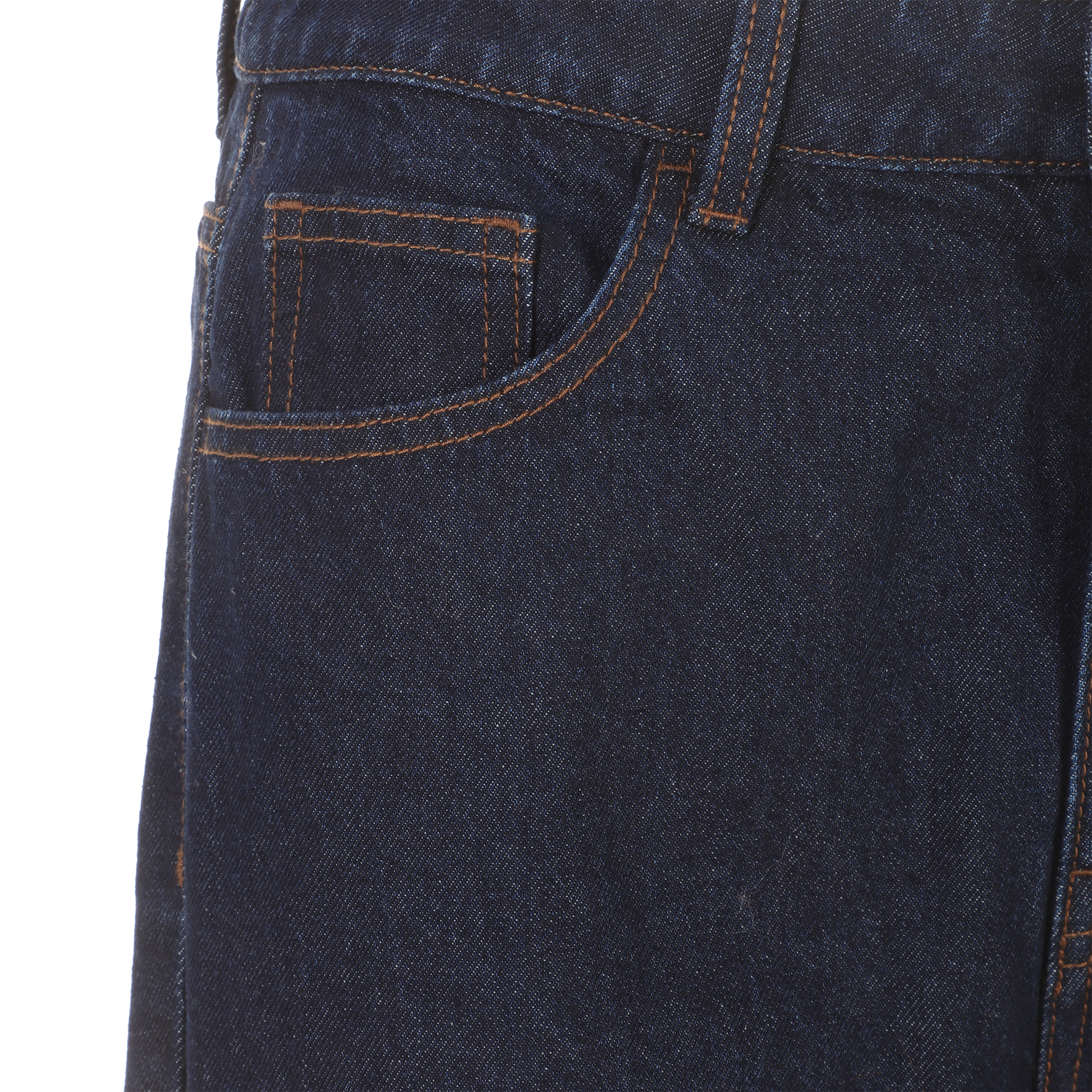 Jean large à revers - Bleu