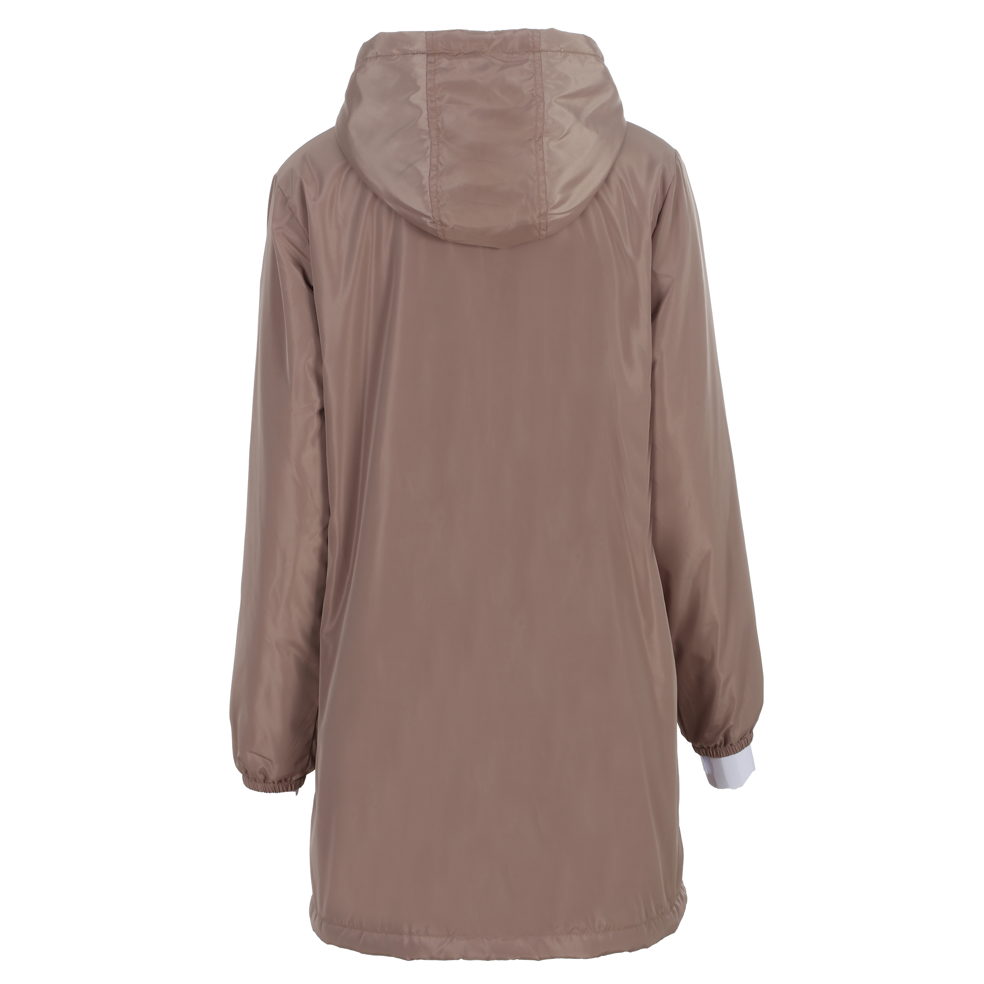 Coupe vente long à capuche  - Beige
