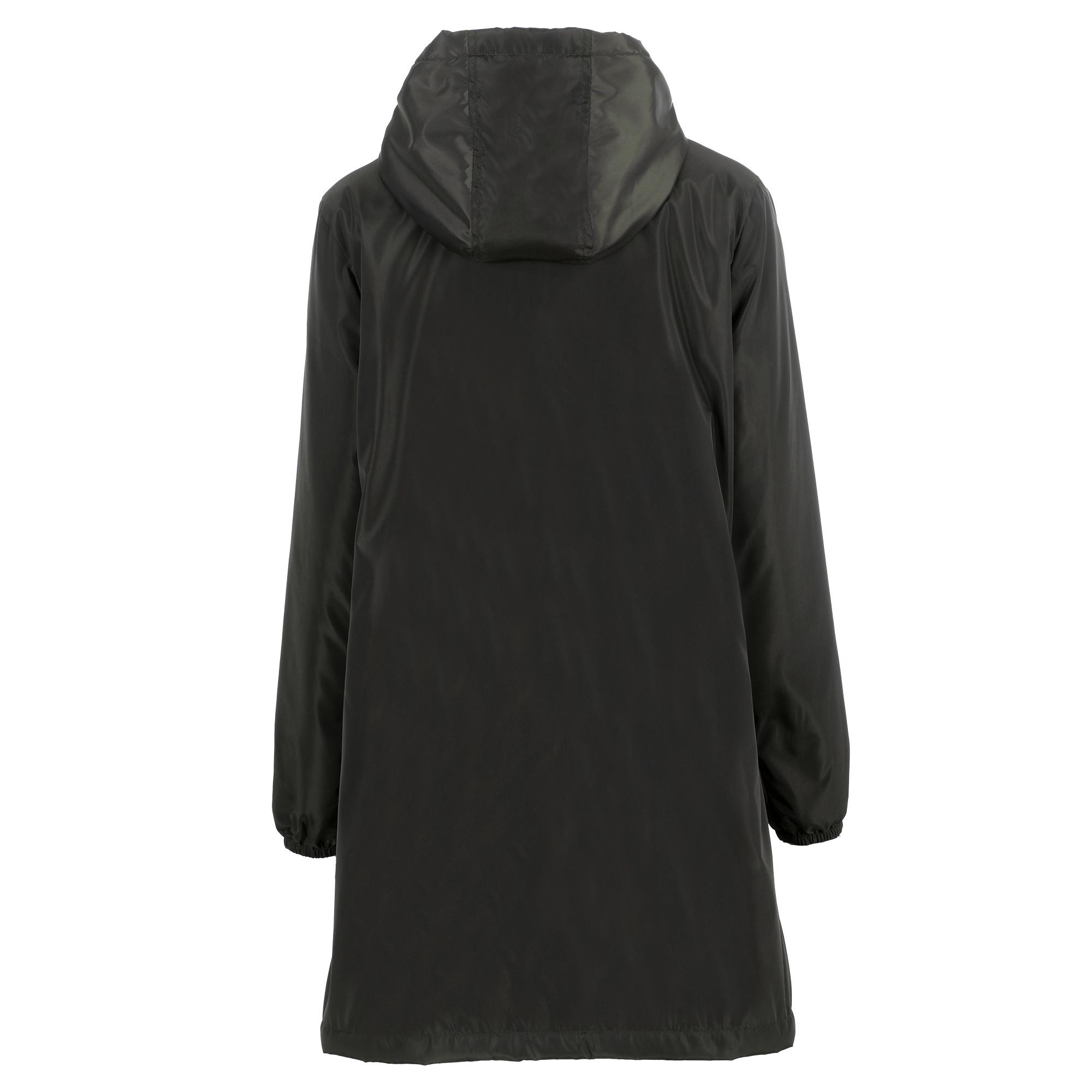 Coupe vente long à capuche  - Noir
