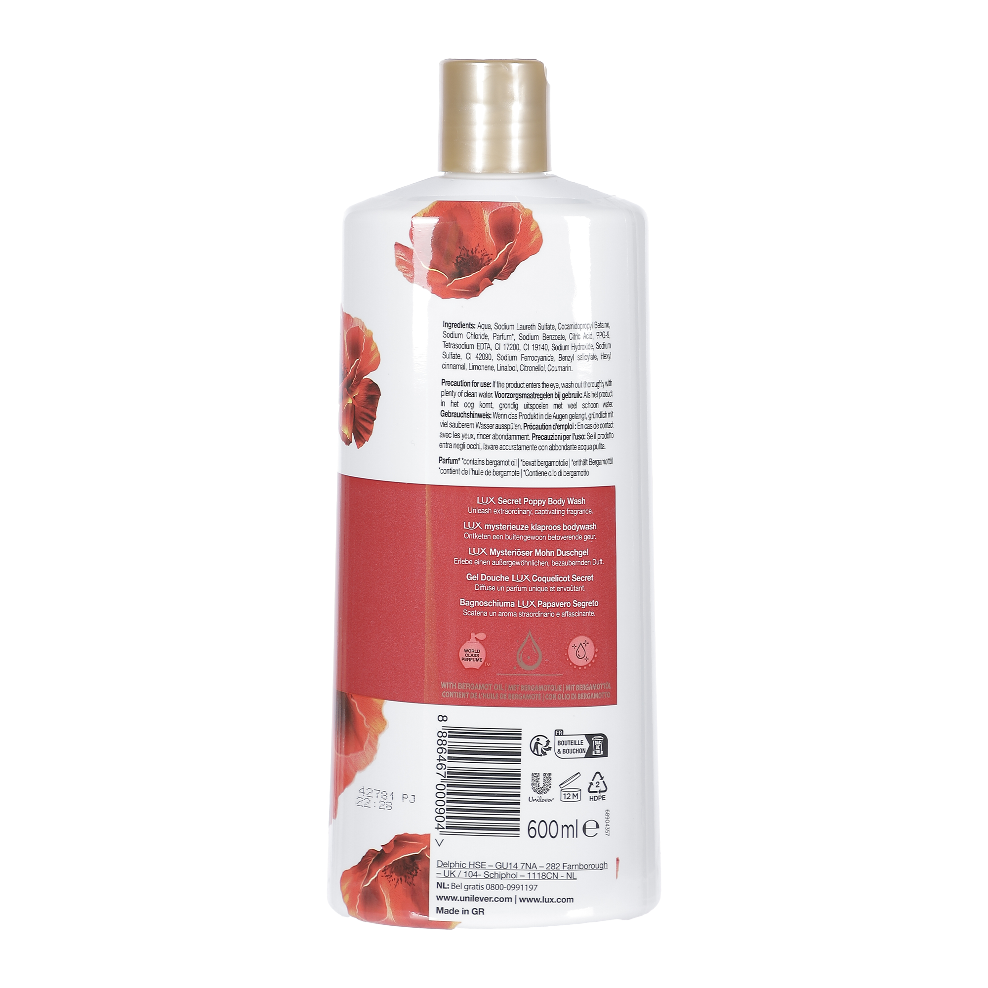 Nettoyant pour le corps LUX Secret Poppy - 600 ml