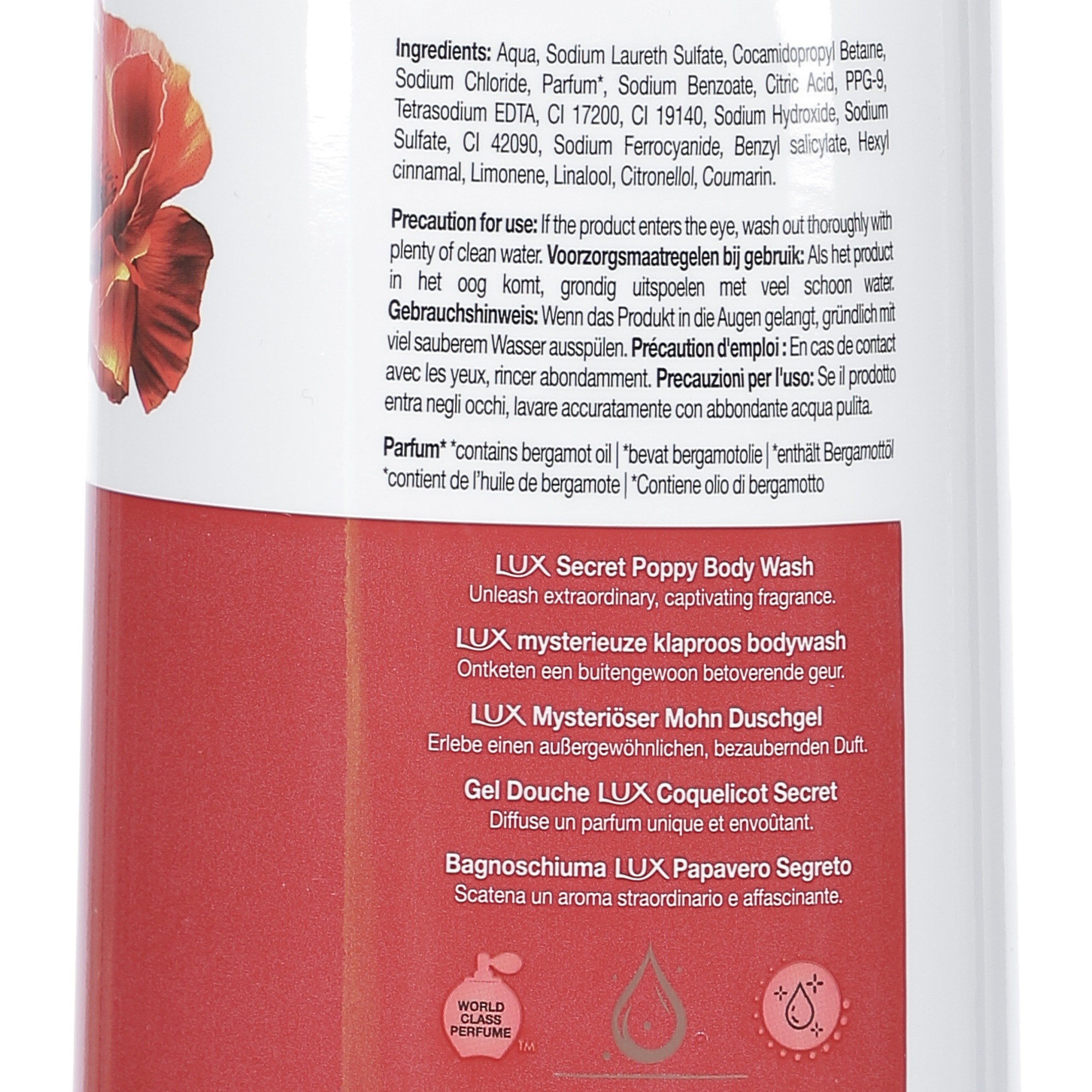 Nettoyant pour le corps LUX Secret Poppy - 600 ml