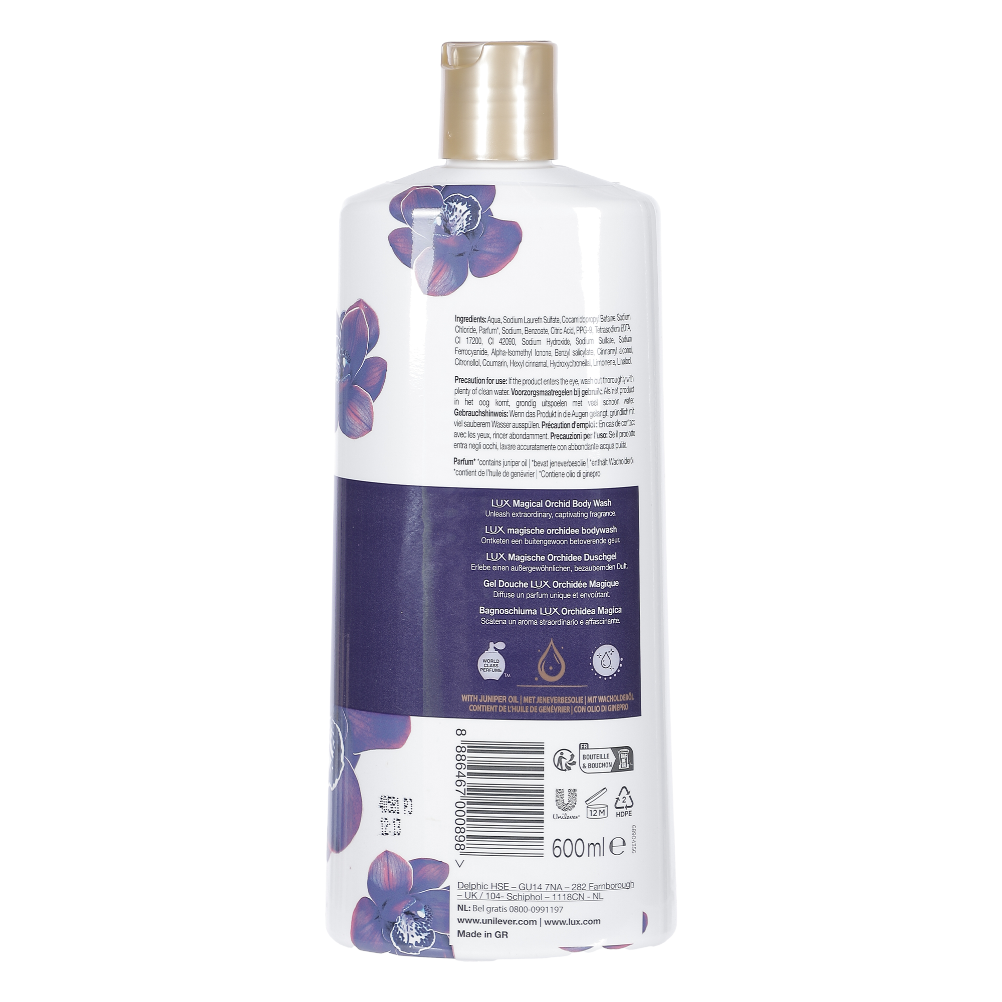 Gel douche Magical Orchid avec huile de genièvre 600 ml