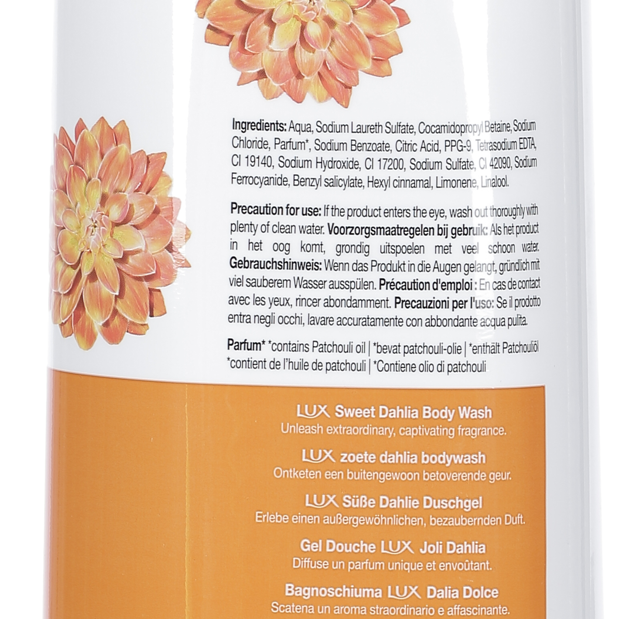 Gel douche Sweet Dahlia à l'huile de Patchouli 600 ml