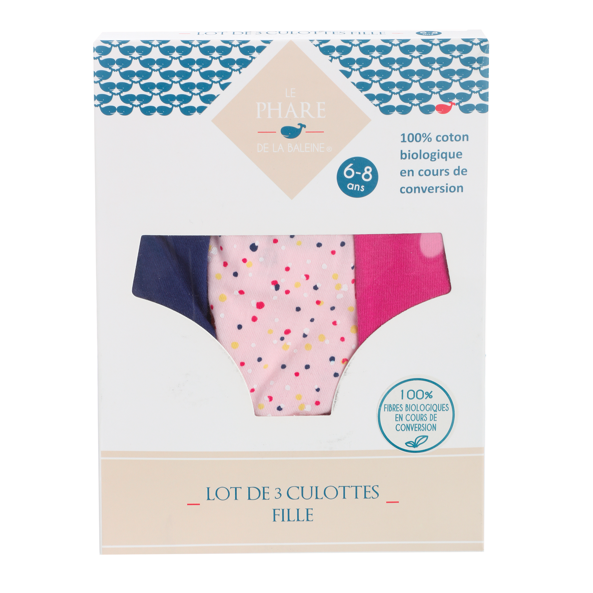 3 CULOTTES COTON BOITE