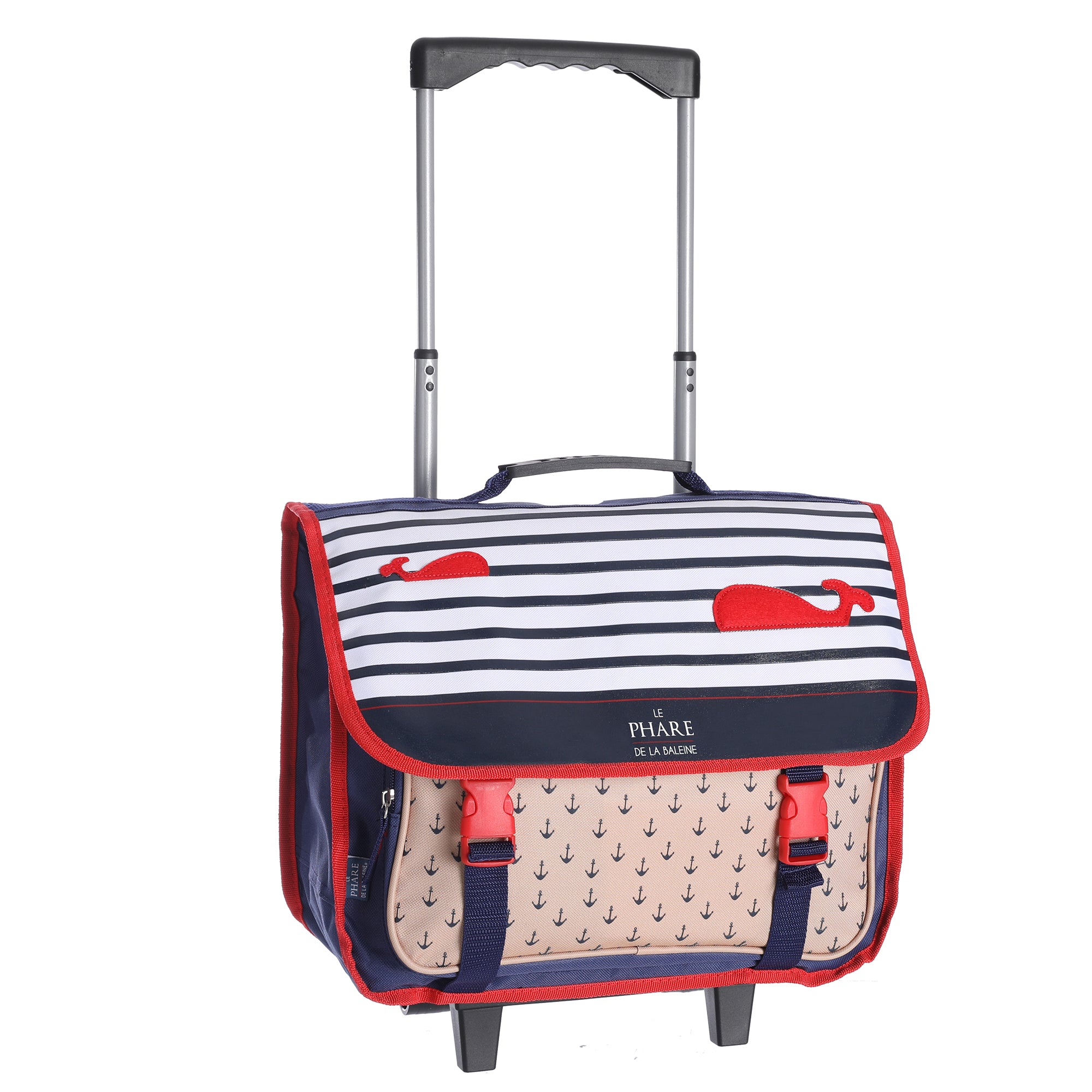 Cartable trolley 4-6 ans crabes avec rayures