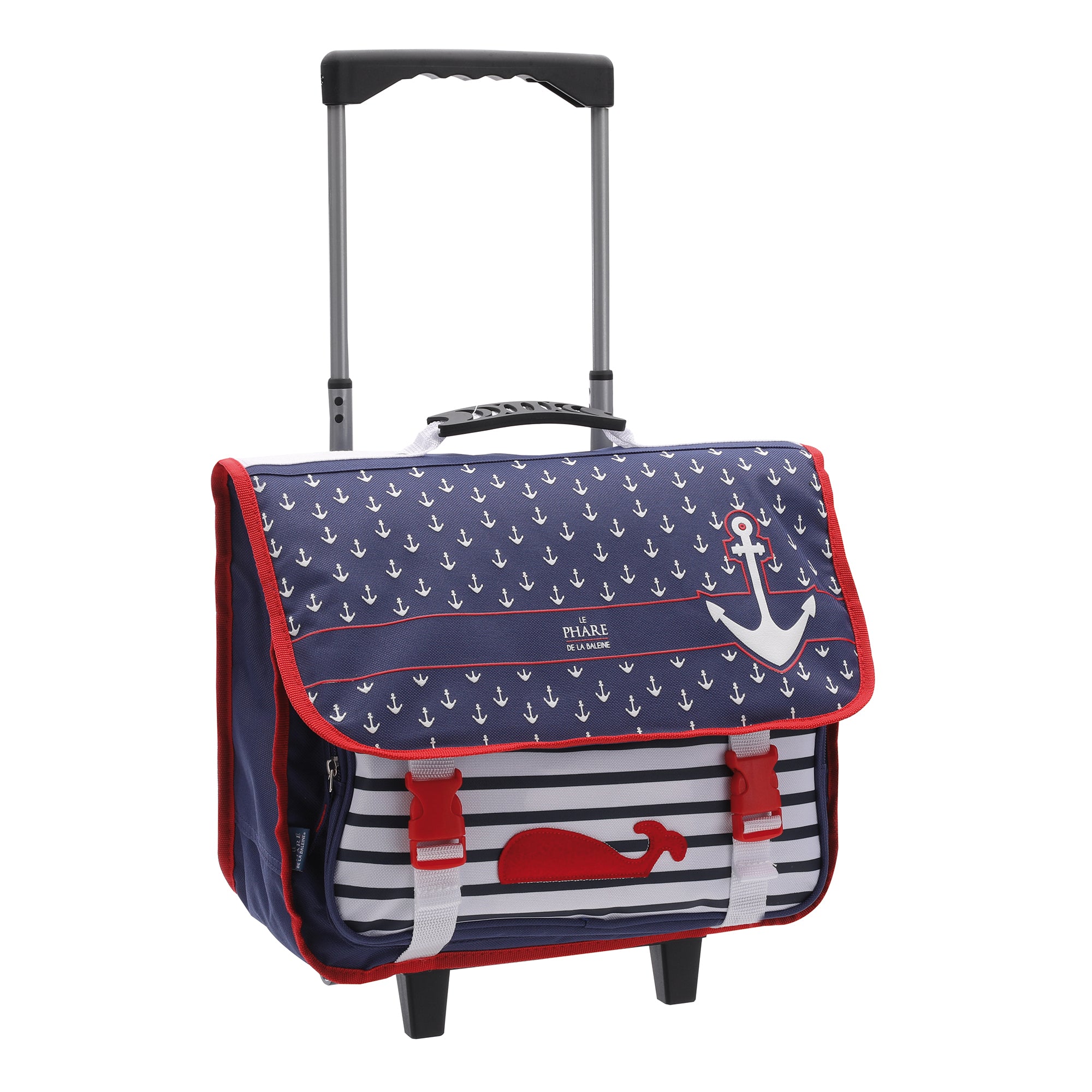 Cartable trolley 4-6 ans bleu avec encres