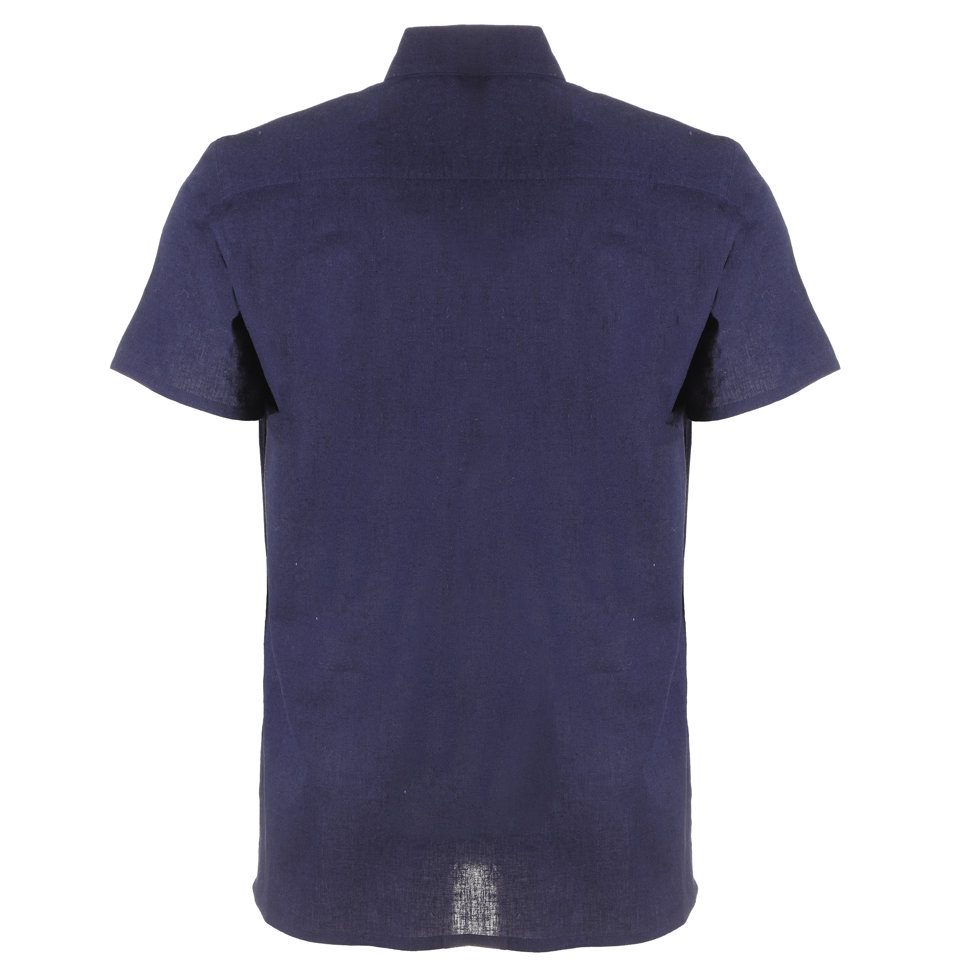 Chemise manches courtes en lin mélangé - Bleu