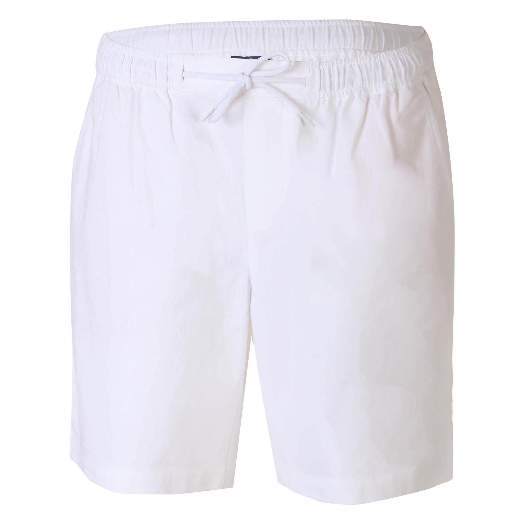 Short avec cordon en lin mélangé - Noir