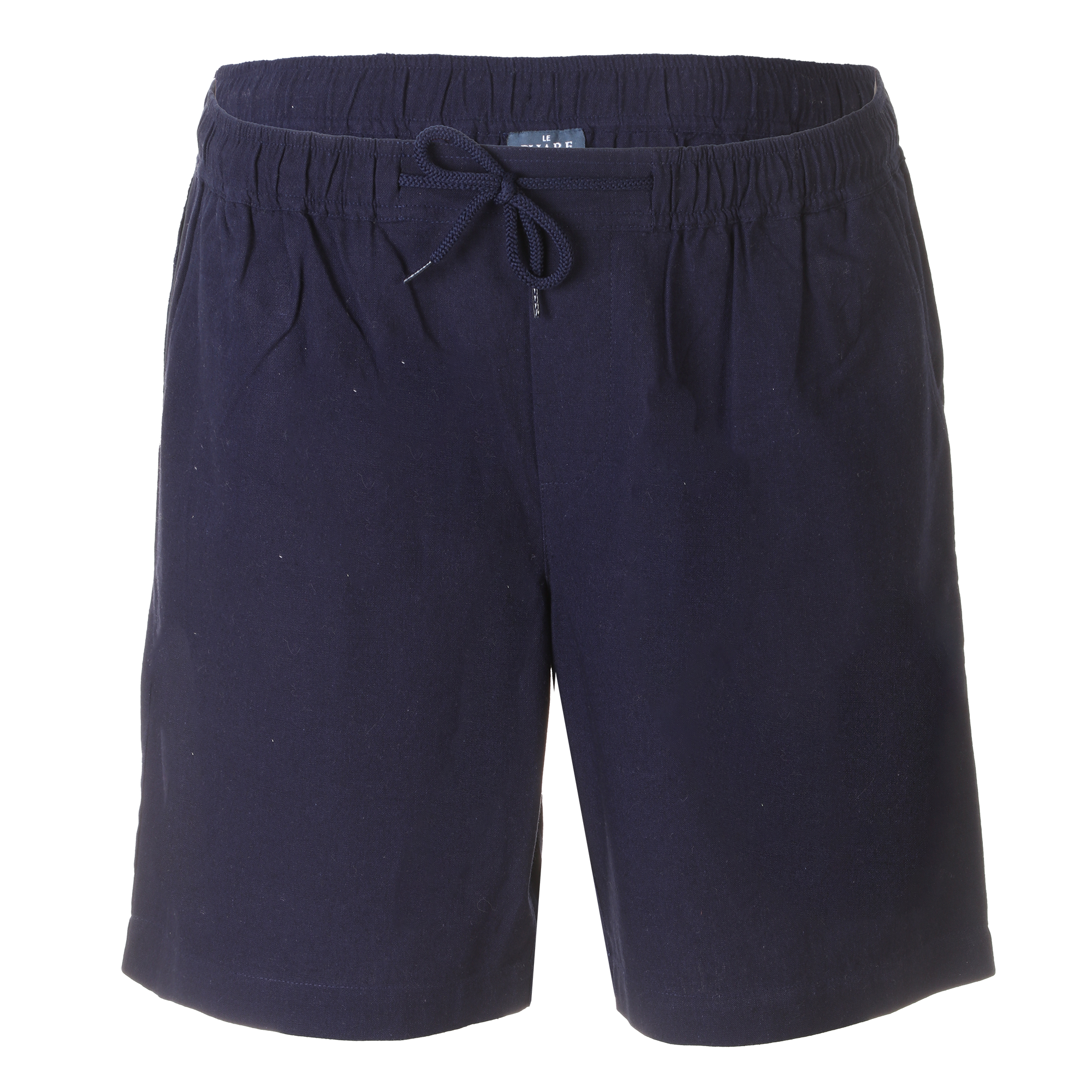 Short avec cordon en lin mélangé - Blanc