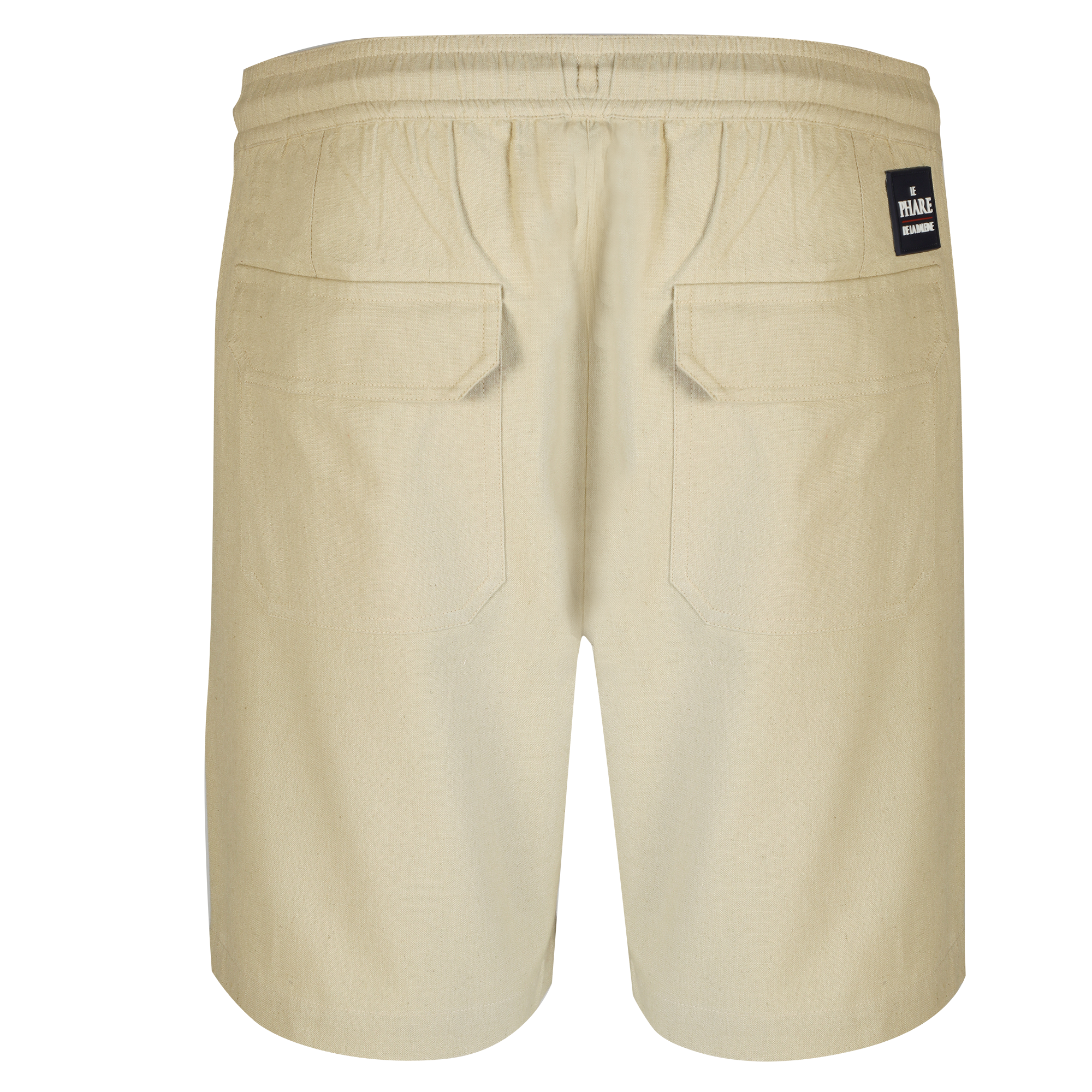 Short avec cordon en lin mélangé - Kaki