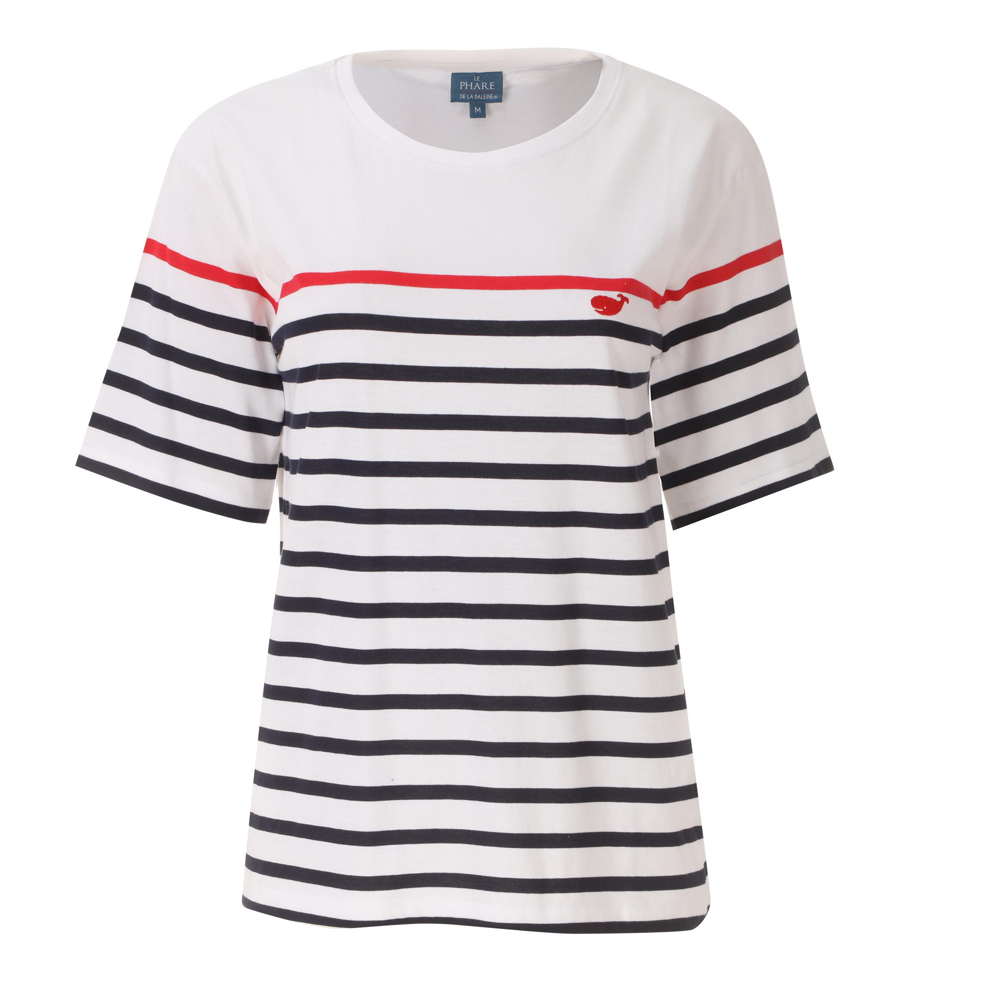 Tee-shirt manches courtes marinière - Rouge