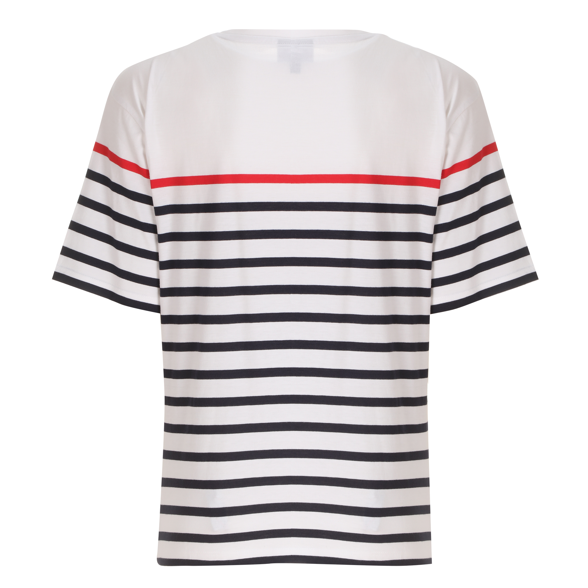Tee-shirt manches courtes marinière - Rouge