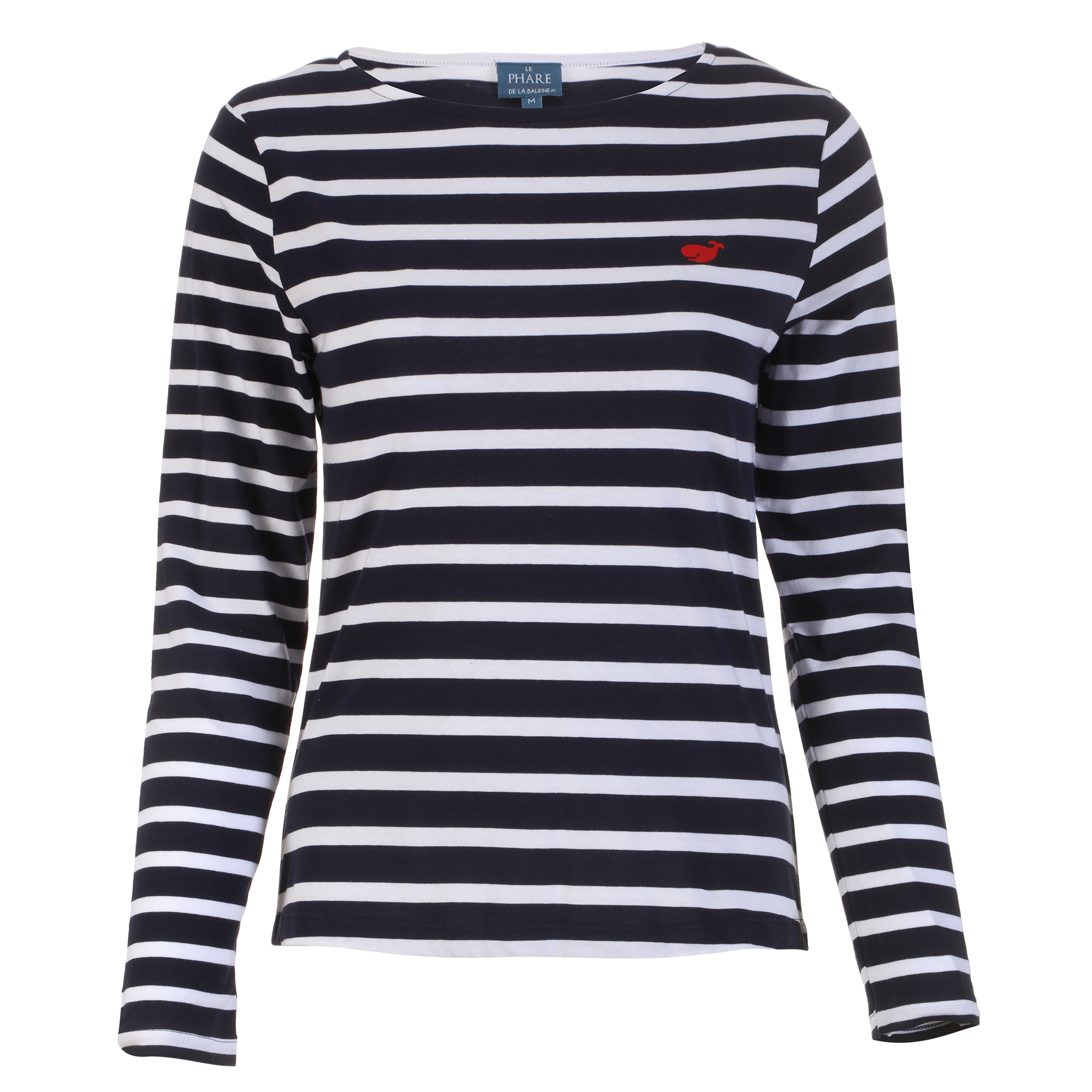 Tee-shirt manches longues rayé  - Bleu