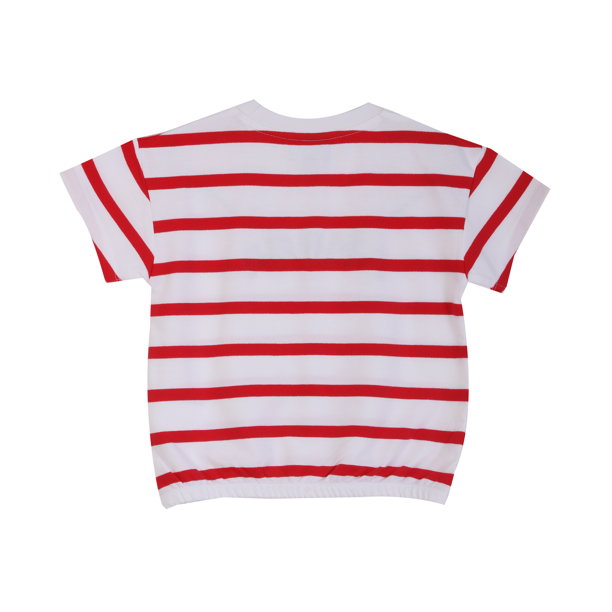 Tee-shirt manches courtes marinière 3-12 ans  - Bleu foncé