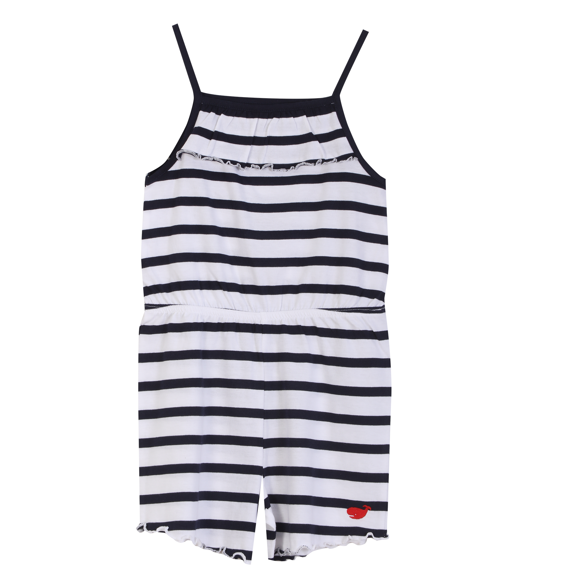 Combi short marinière 3-12 ans  - Bleu foncé