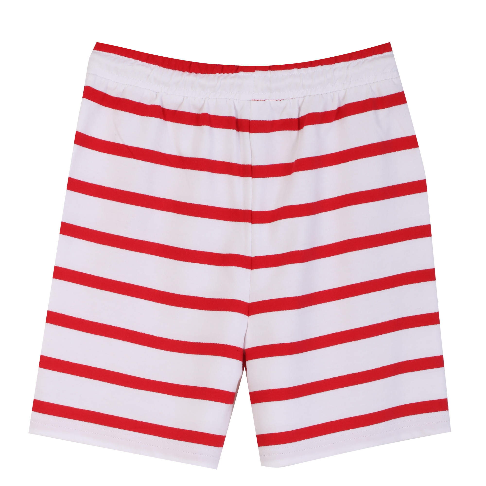 Ensemble Tee-shirt manches courtes + short marinières 3-12 ans  - Bleu foncé