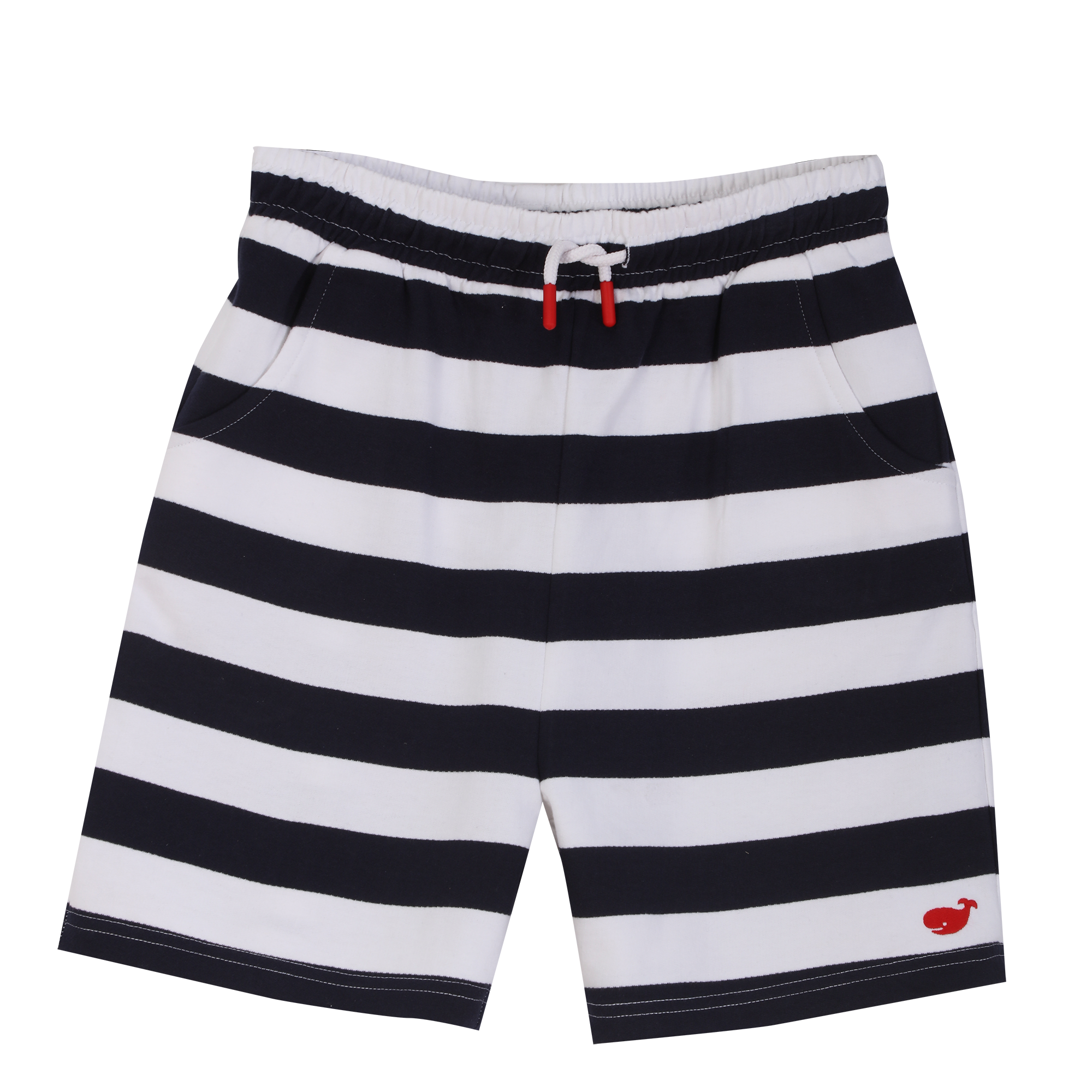 Ensemble Tee-shirt manches courtes + short marinières 3-12 ans  - Rouge