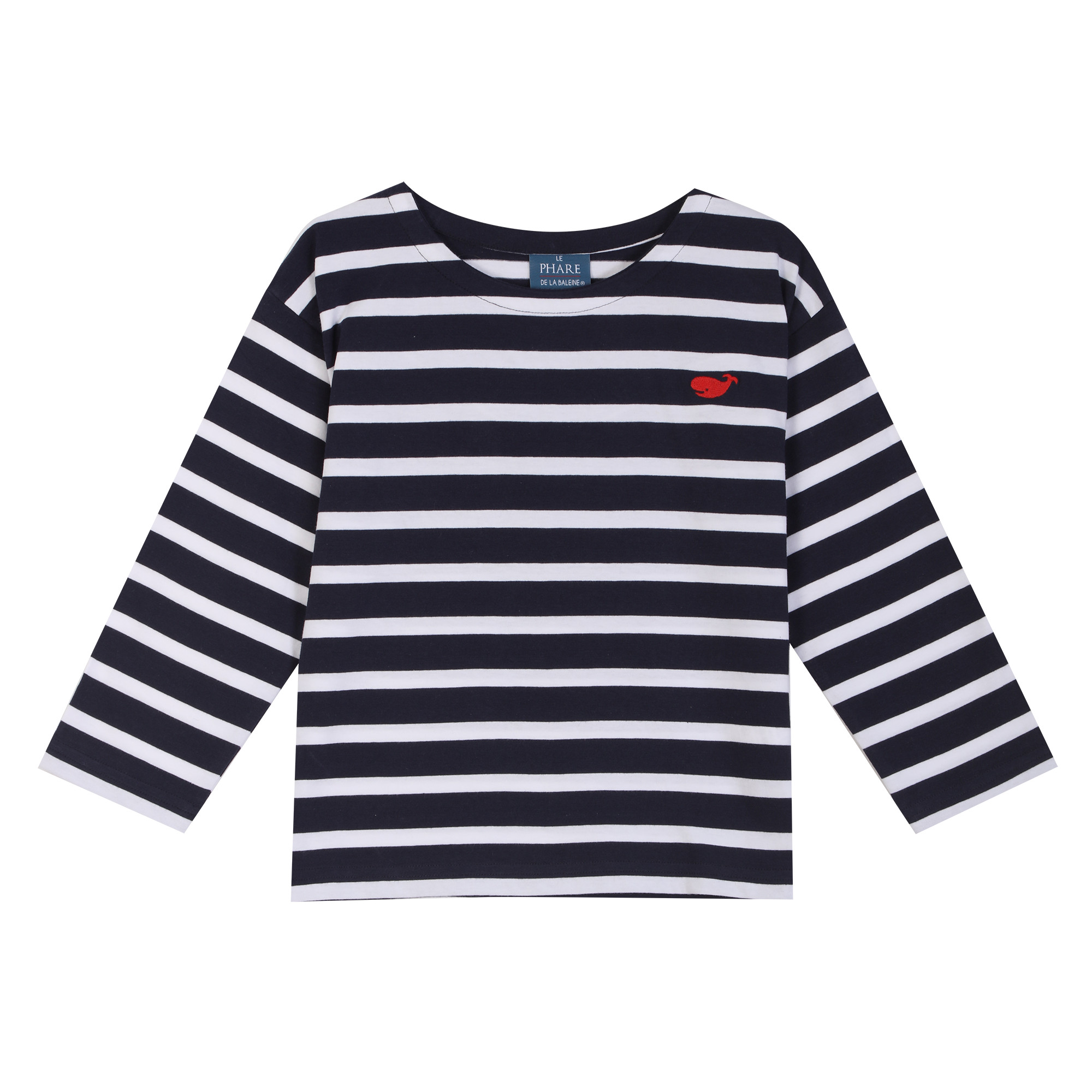 Tee-shirt manches longues marinière 3-12 ans   - Rouge