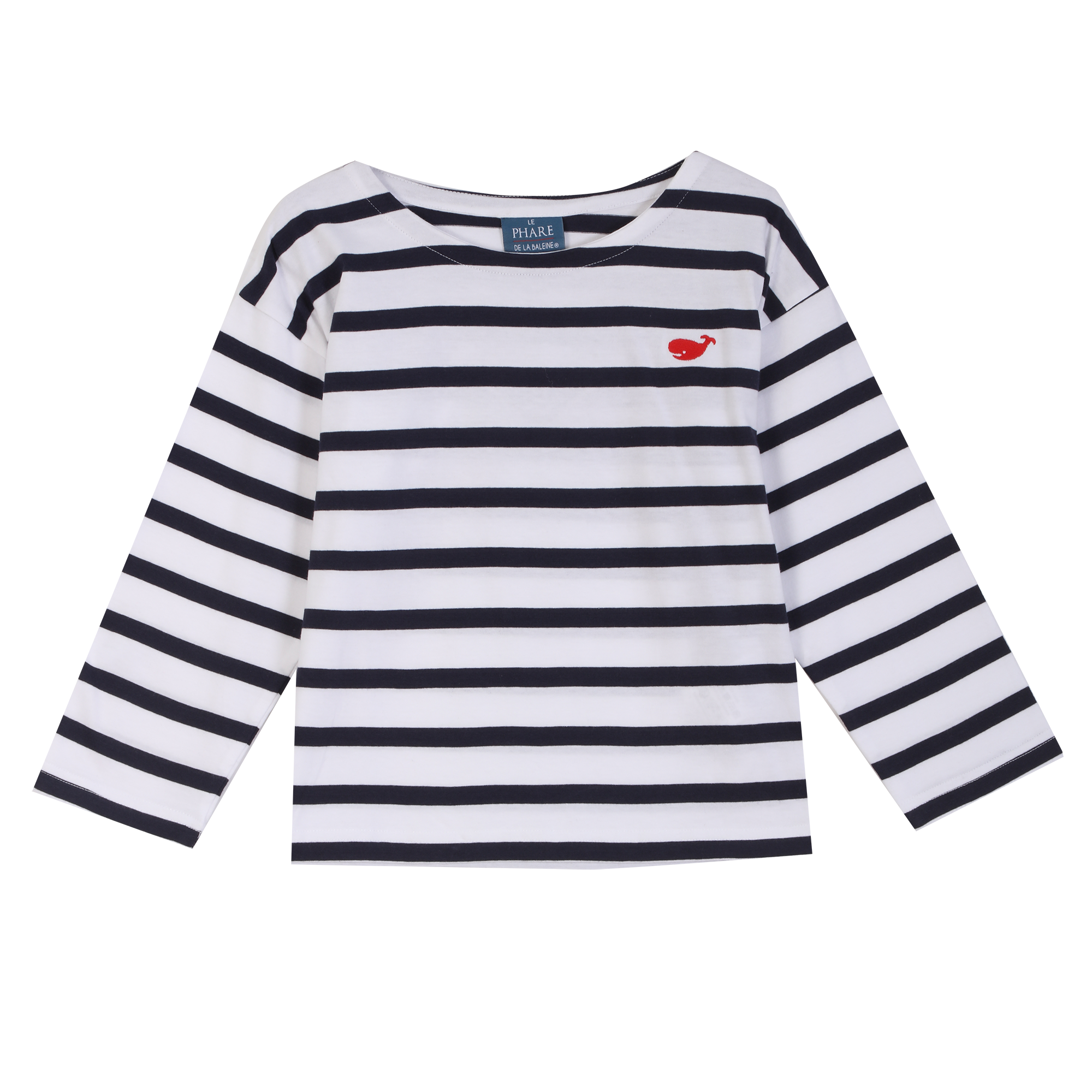 Tee-shirt manches longues marinière 3-12 ans   - Rouge