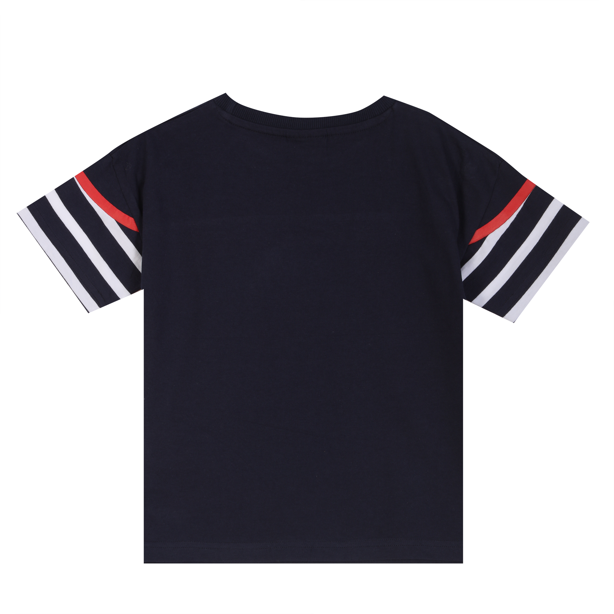 Tee-shirt manches courtes marinière 3-12 ans  - Bleu foncé