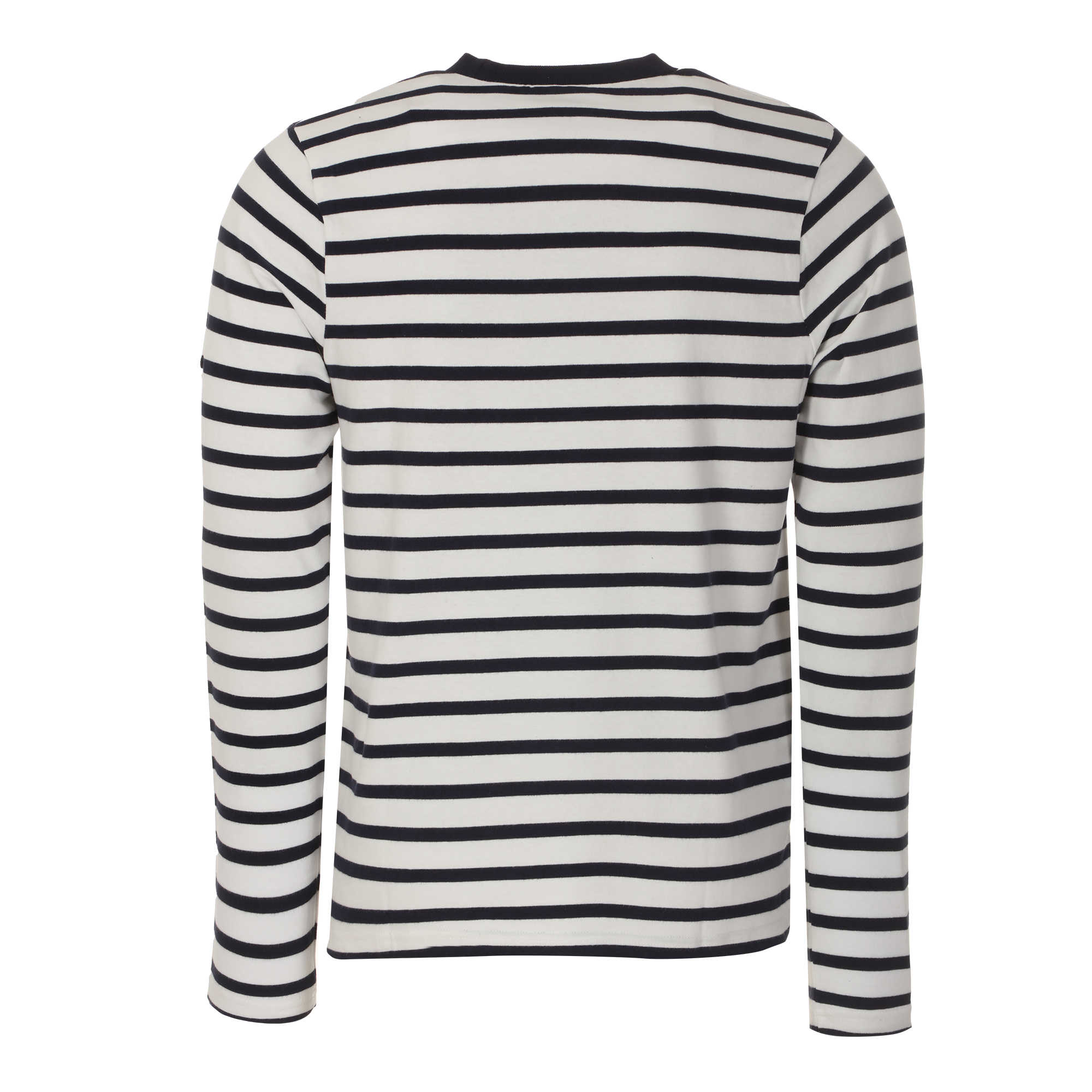 Tee-shirt manches longues marinière - Blanc