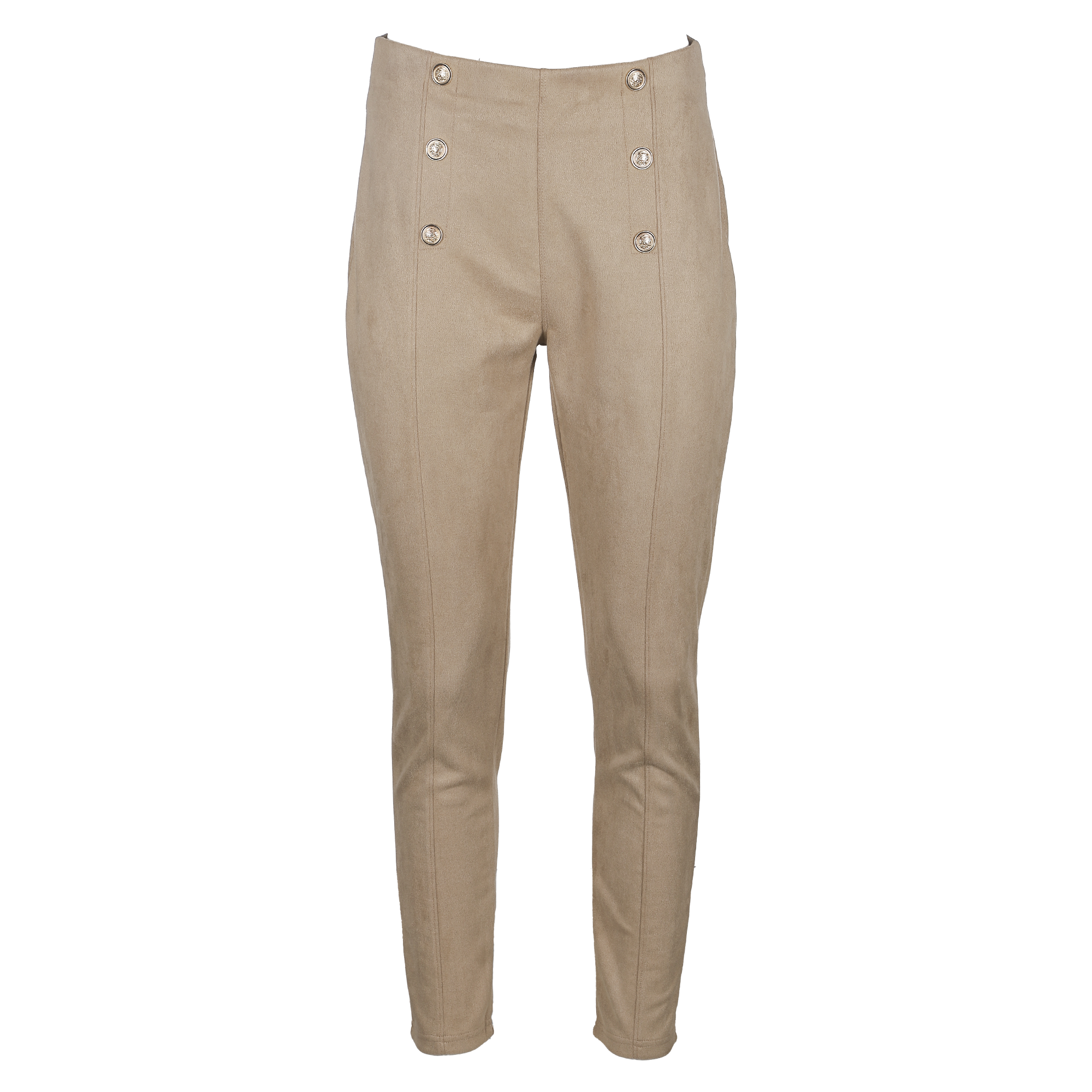 Legging boutons  - Marron