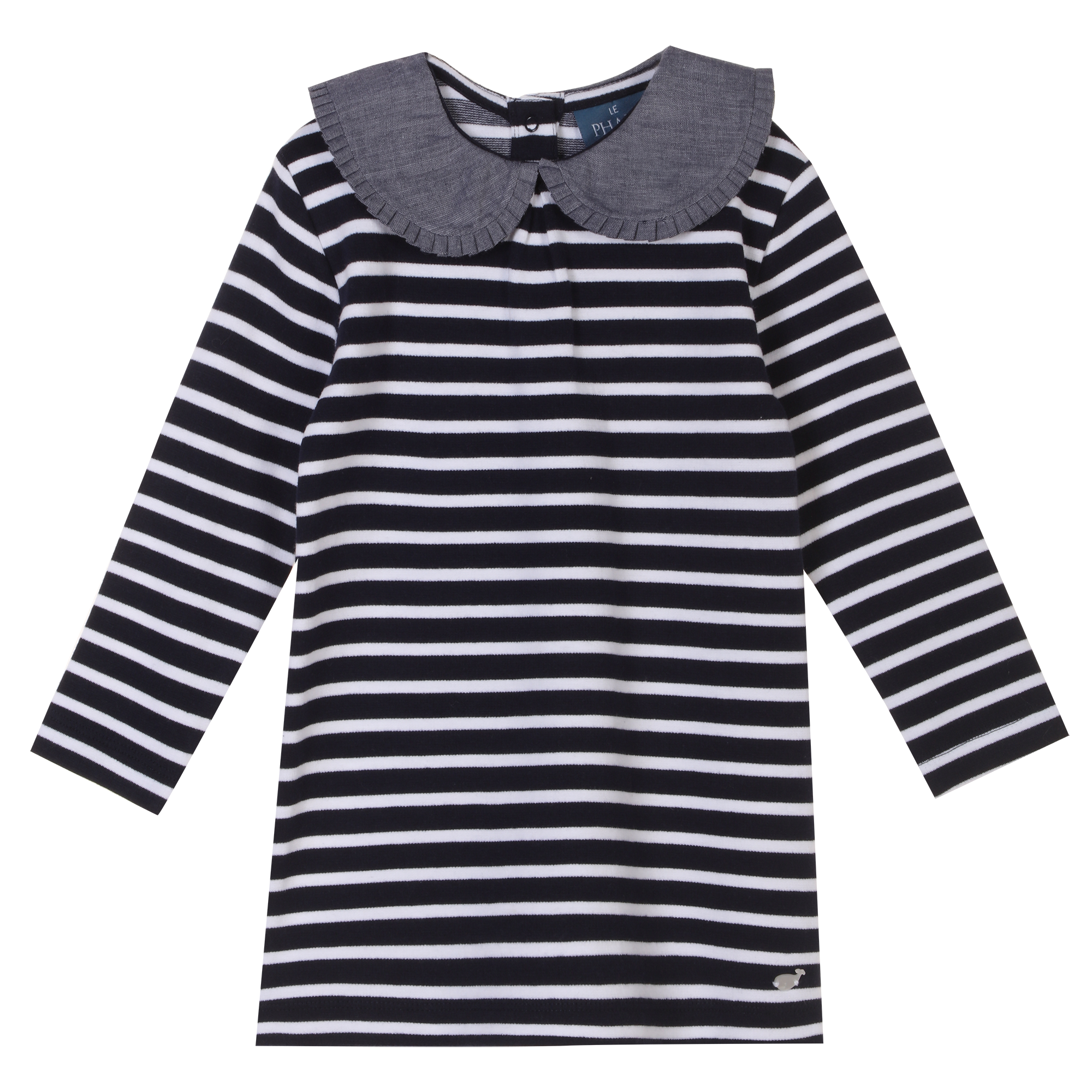 Robe col claudine 3/36 mois - Bleu foncé