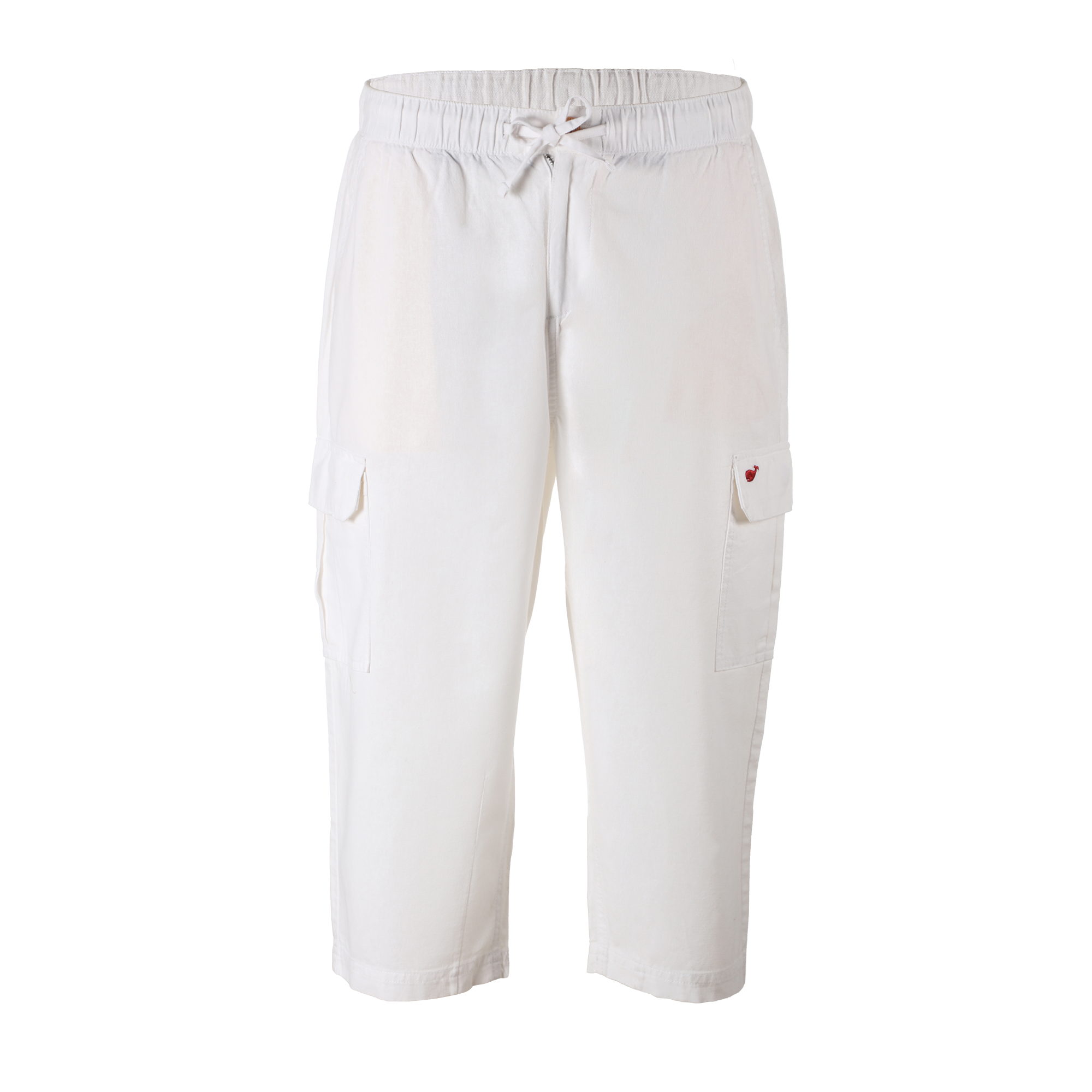 Pantacourt lin et coton - Blanc