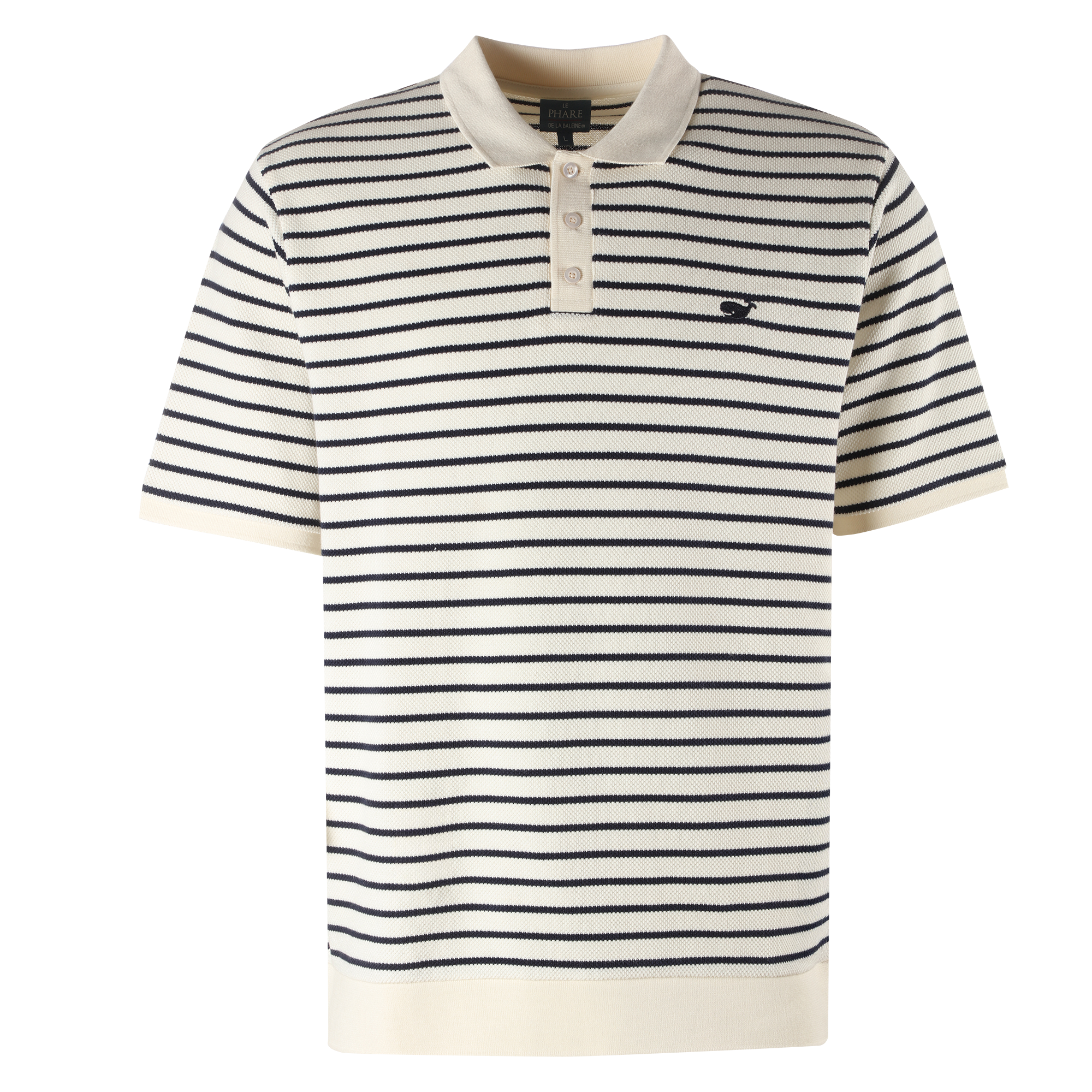 Polo à rayures - Noir