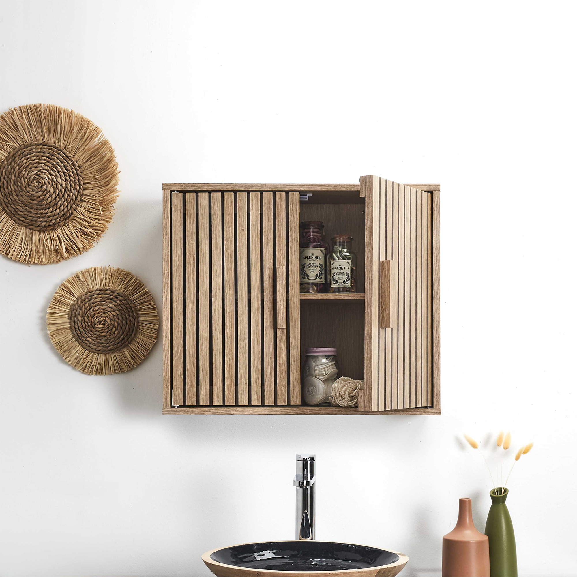 Armoire murale Klaus salle de bain - Bois