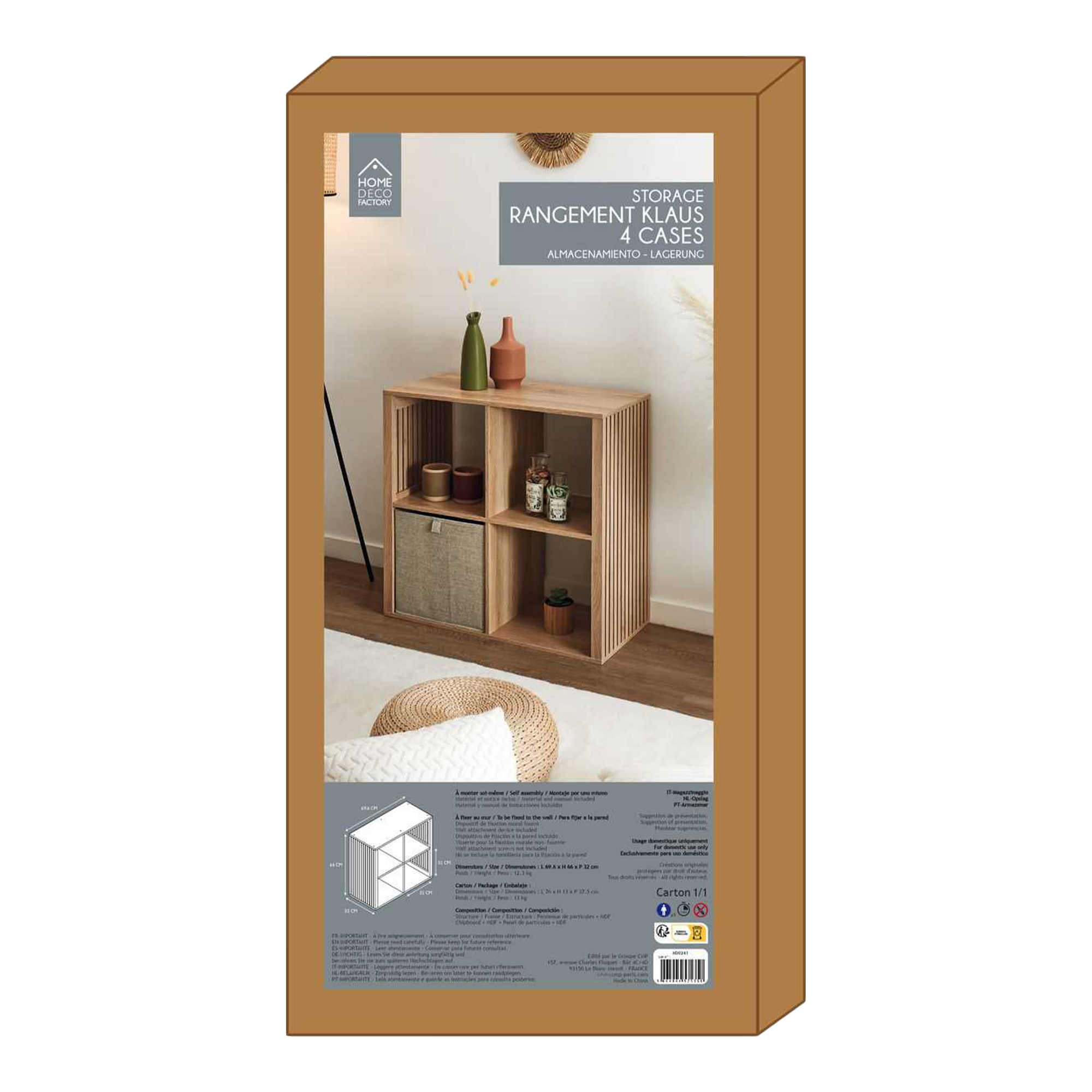 Rangement modulable 4 cases Klaus