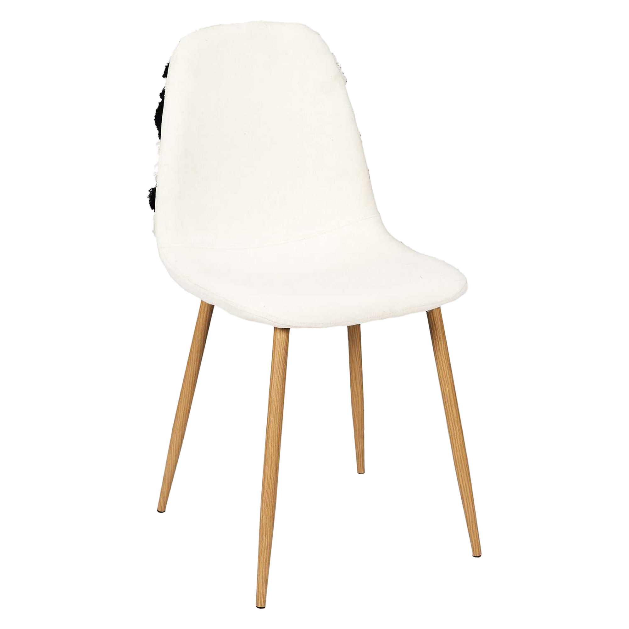 Chaise lagos pied métal imitation bois