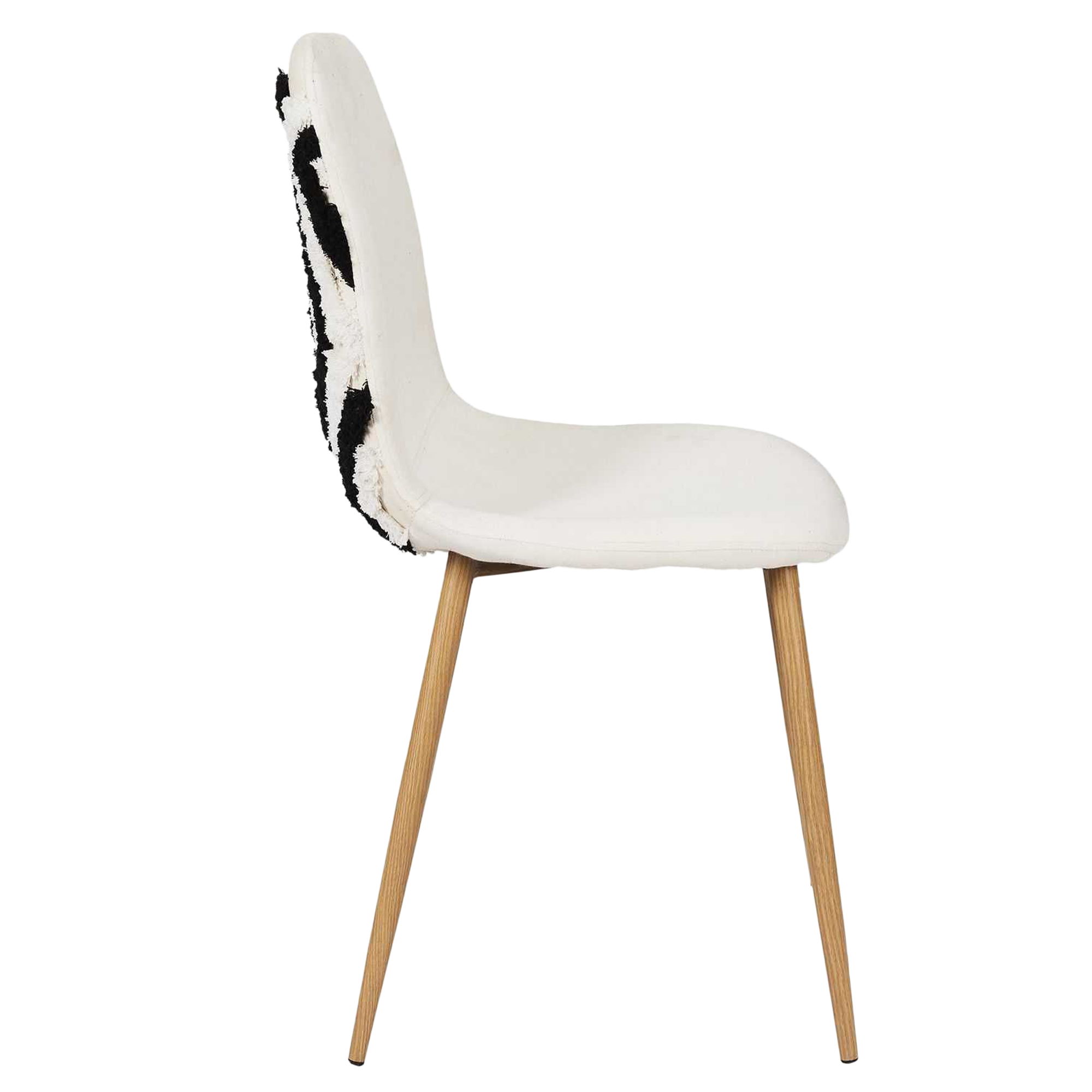 Chaise lagos pied métal imitation bois